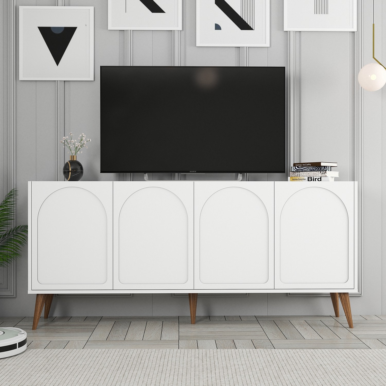 Lyon 81 Console White wood veneer