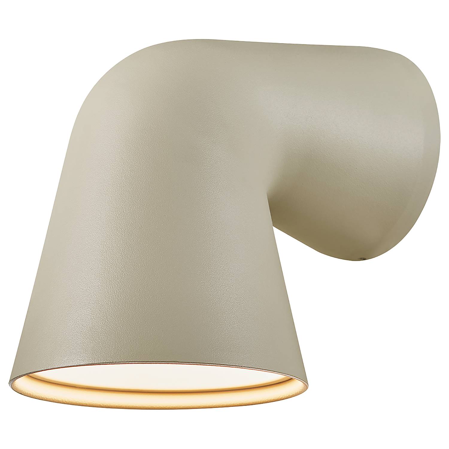 1-Flammig Front Single Wandleuchte Aluminium Beige