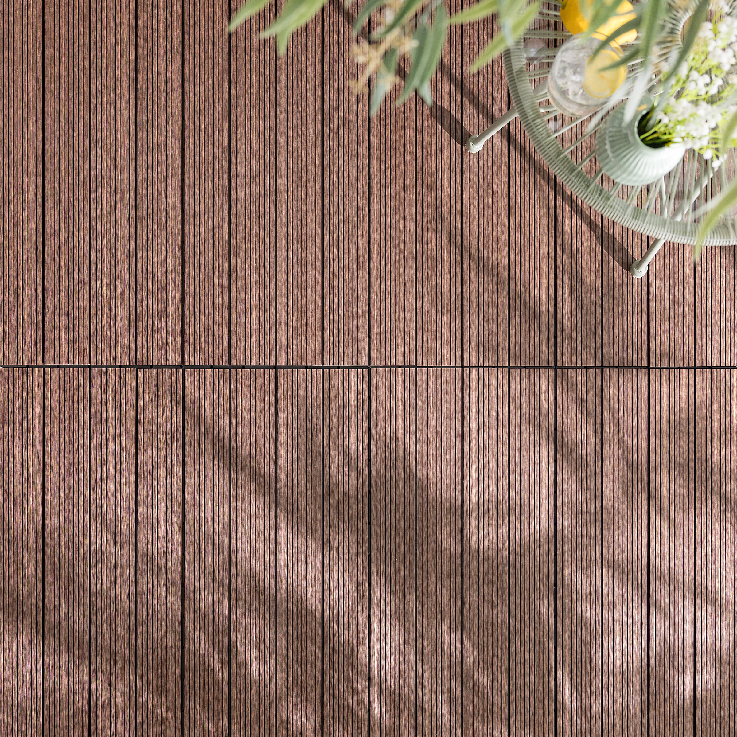 Terrassenfliese Thish 6er-Set Braun