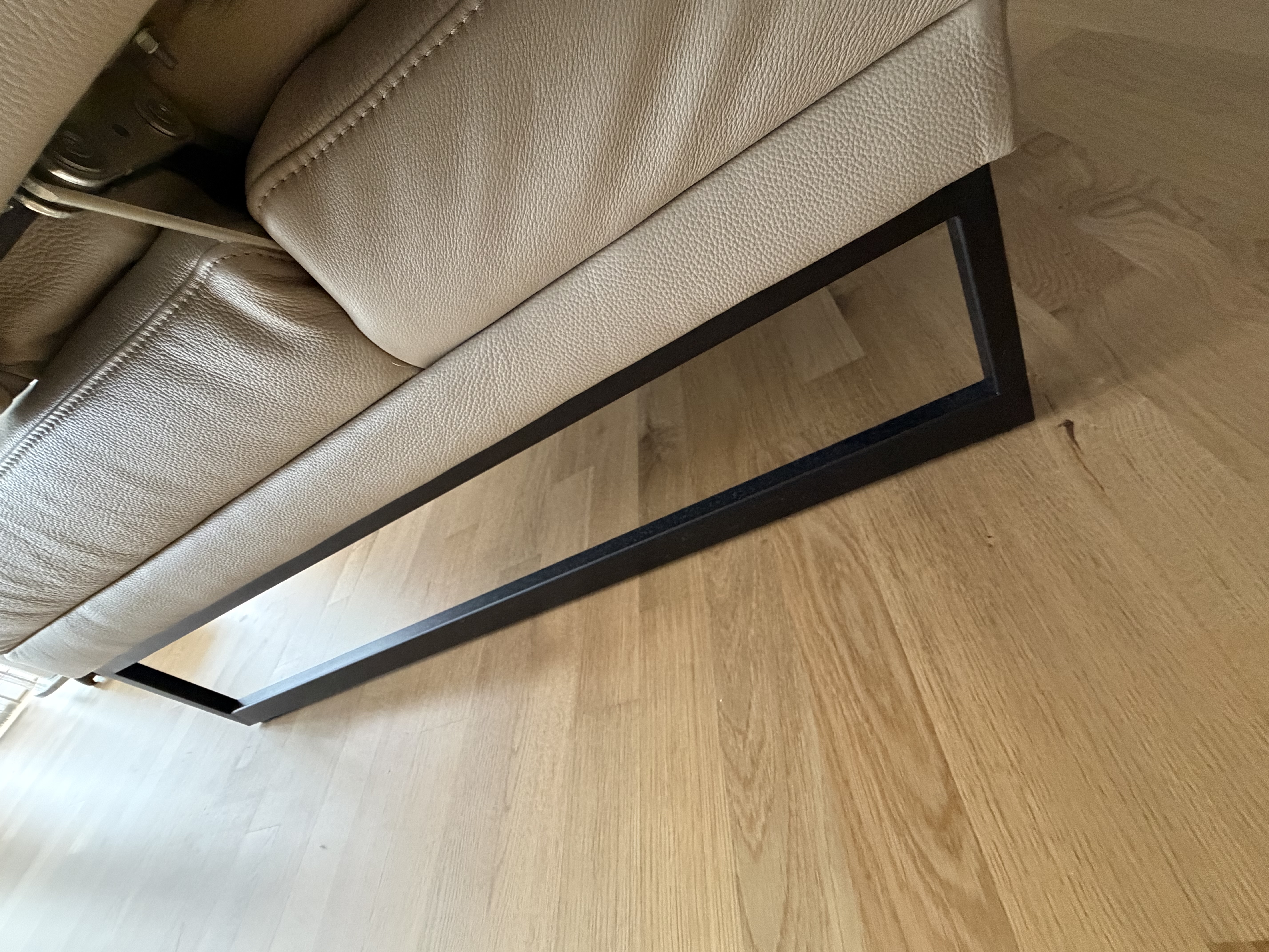 Récamiere und Sessel Leder Beige 