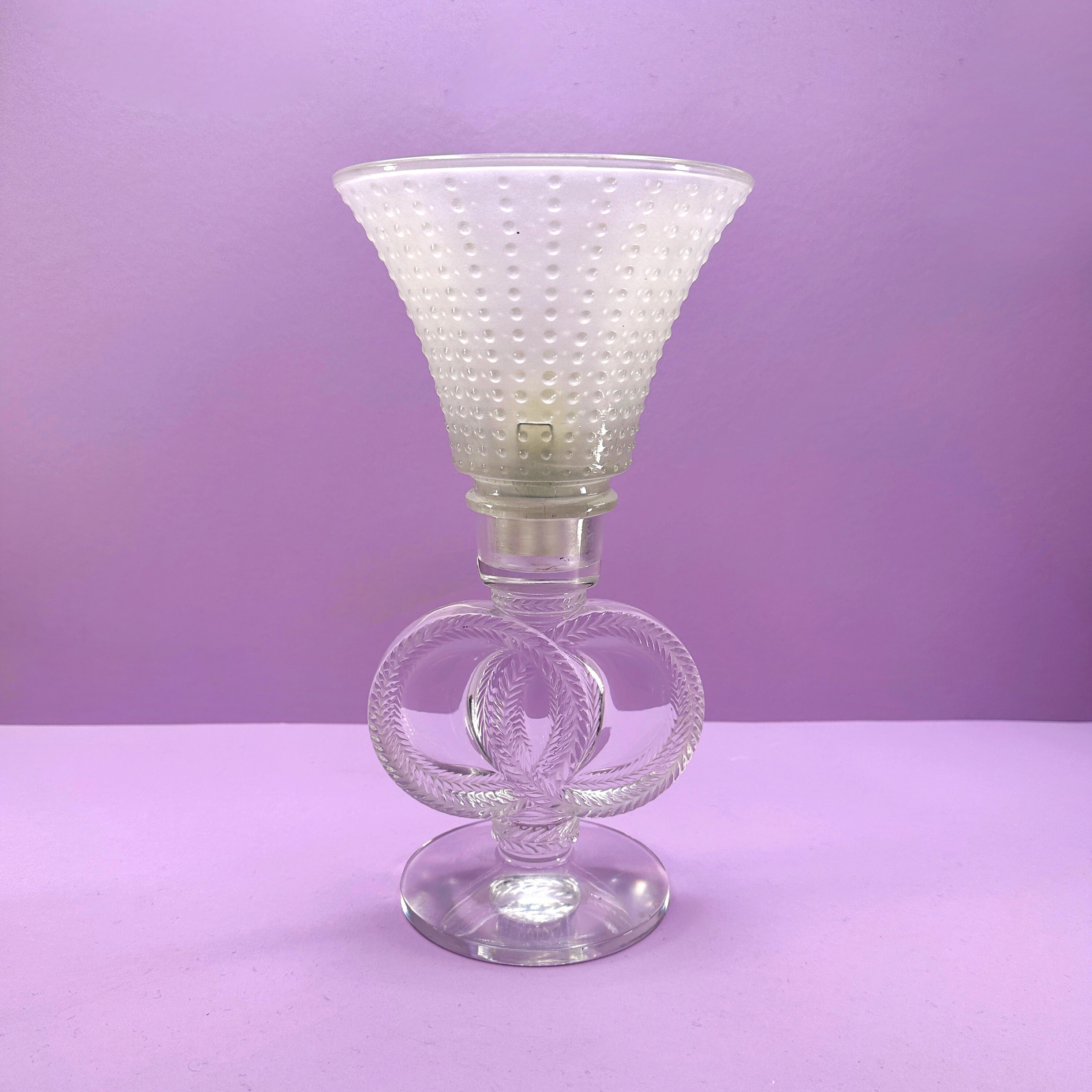 Vintage Swirl Tischlampe Muranoglas 1960er Jahre