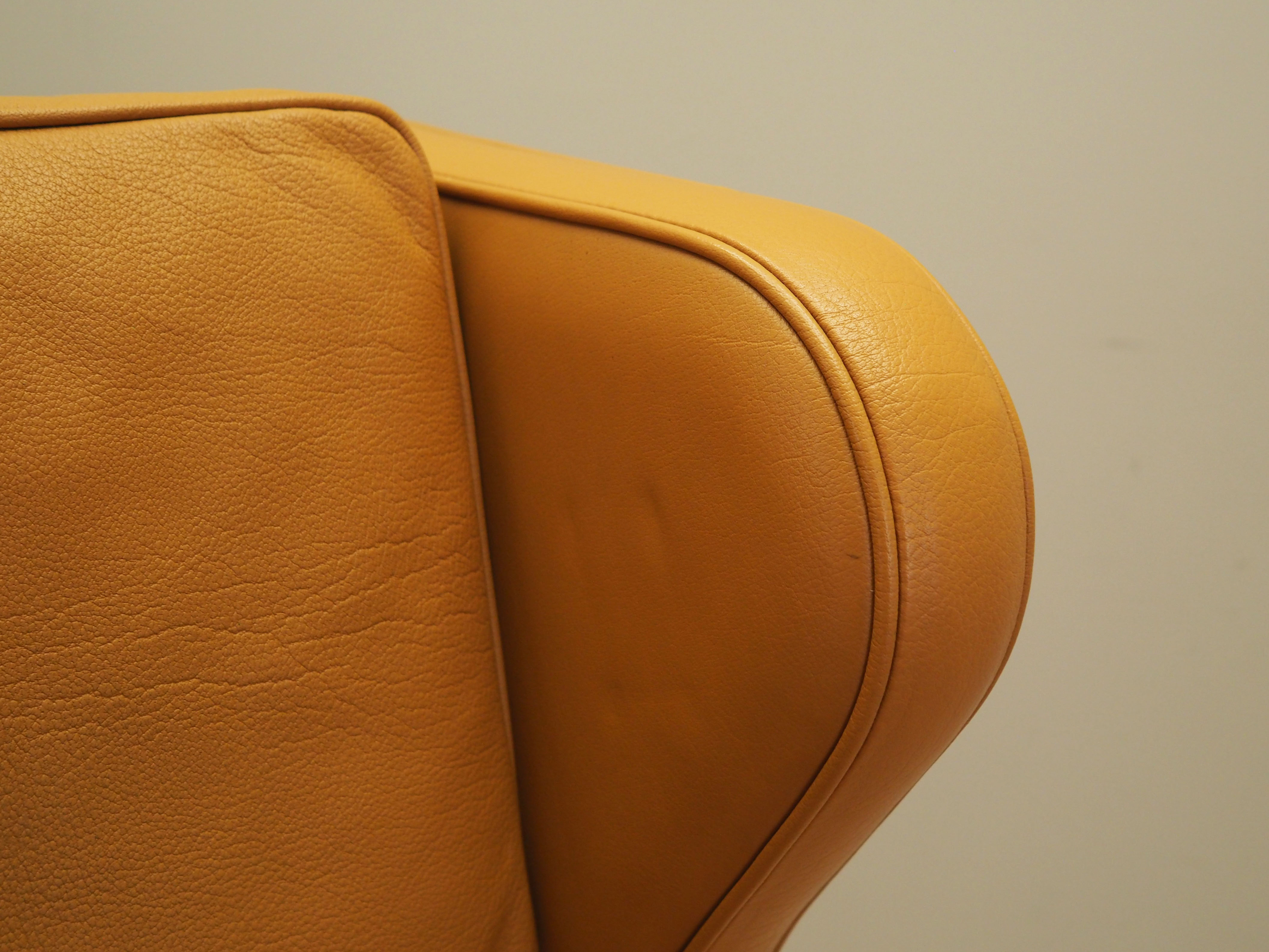 Armchair Leather Orange 1970s