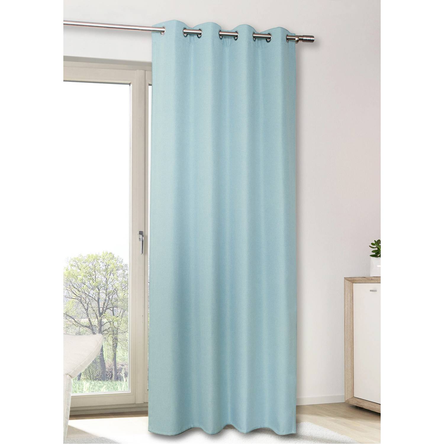 Ösenschal Dimout I Polyester Türkis 140 x 175 cm