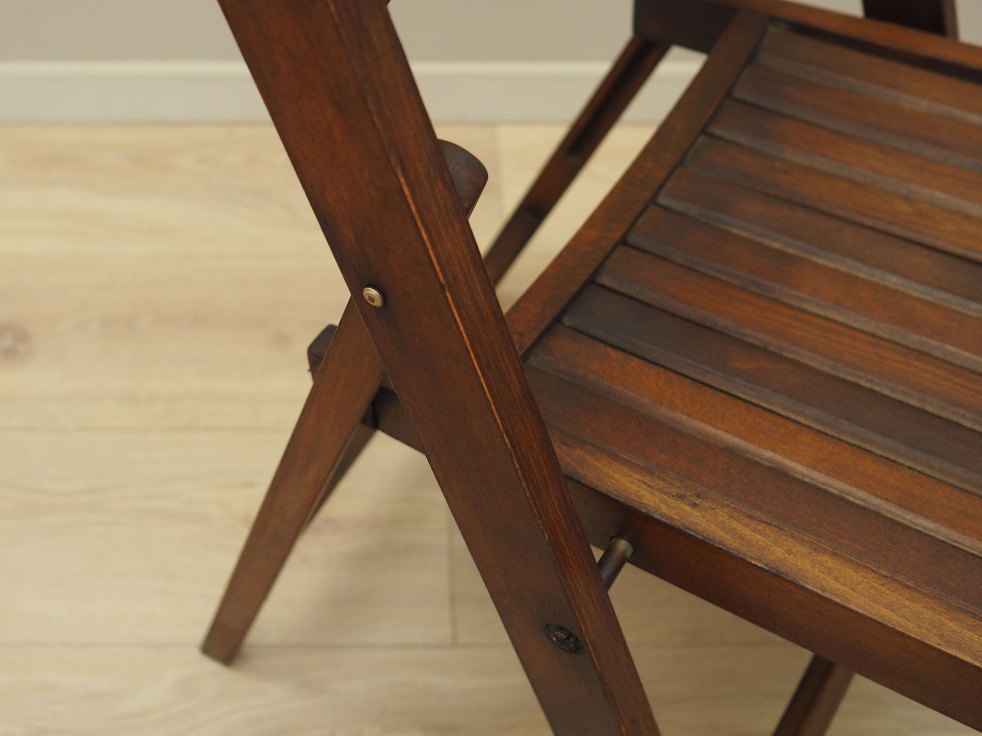 3x Chair Wood Brown 1990s