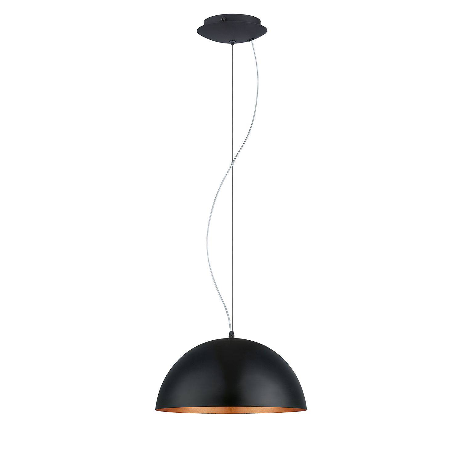 Pendant lamp 1-light Steel Black Copper