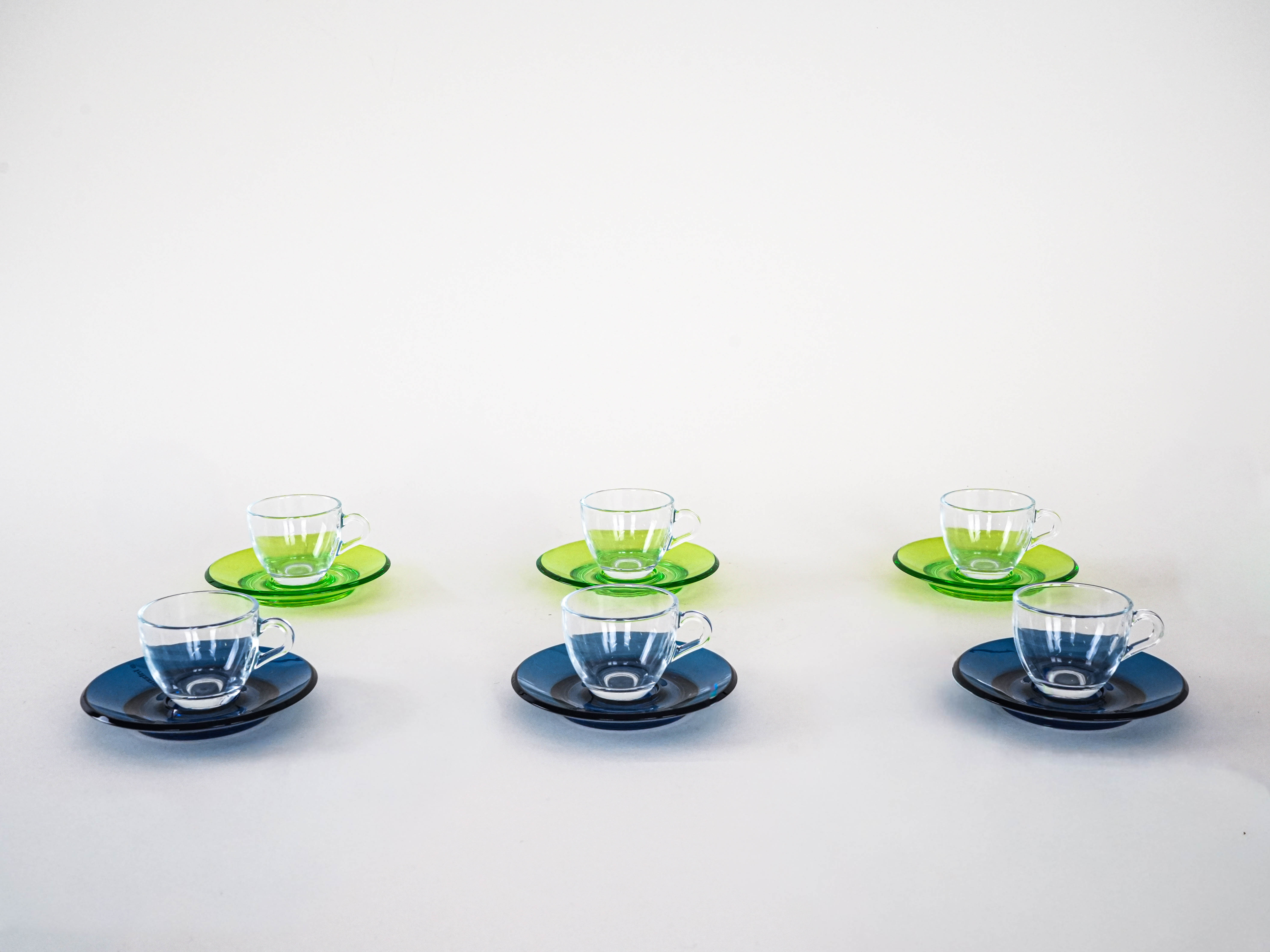 Glass Set Multicolored 1970s