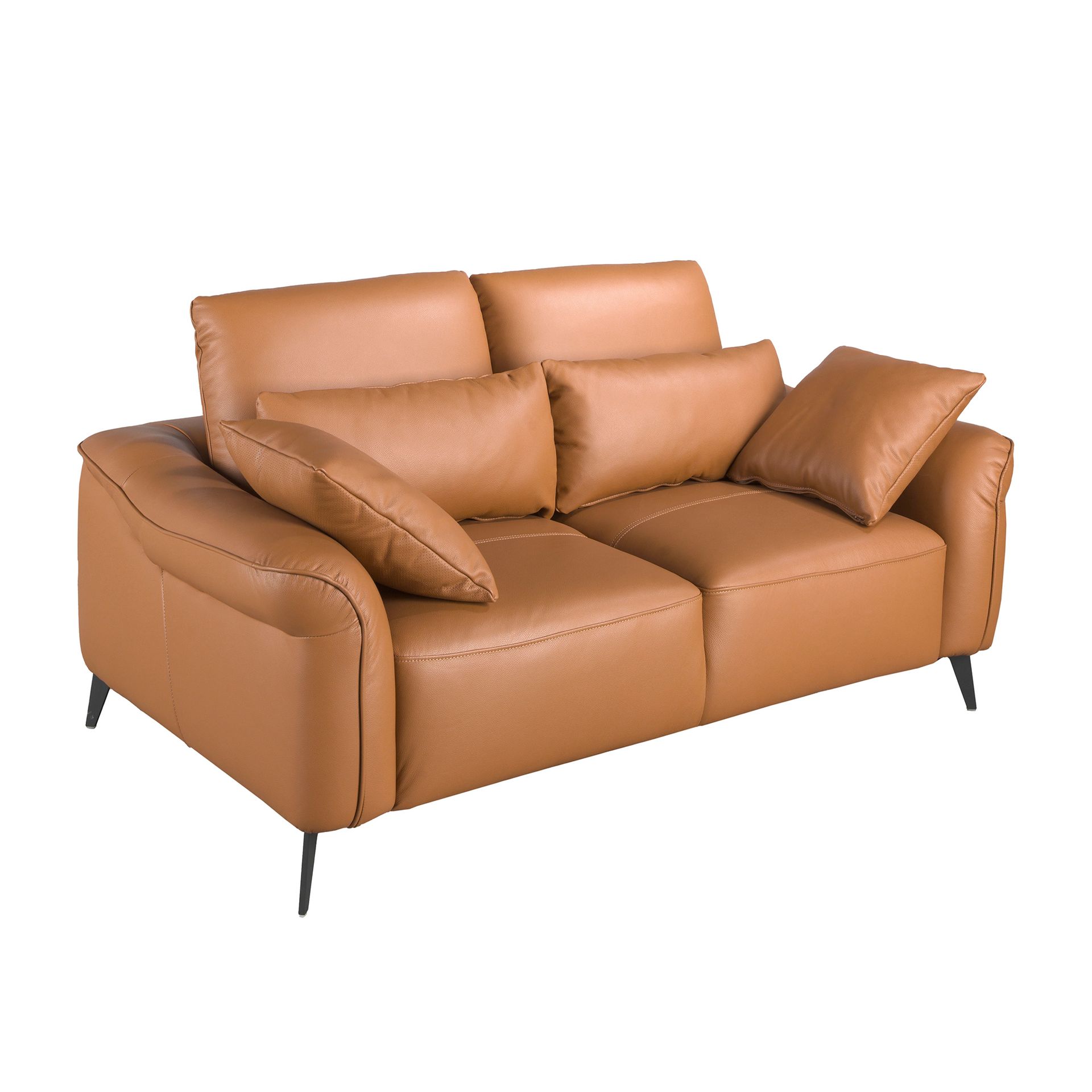 2-Sitzer Sofa braunes Leder 6207