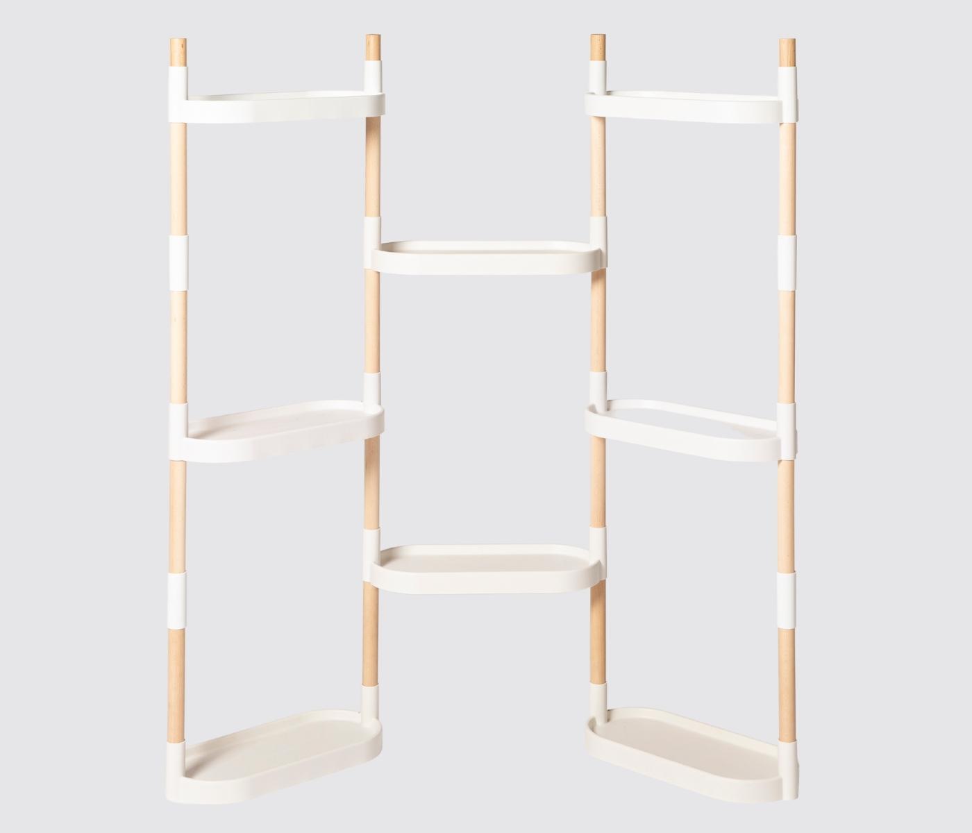 Modulares Blumengestell mit 8 Regalböden Weiß