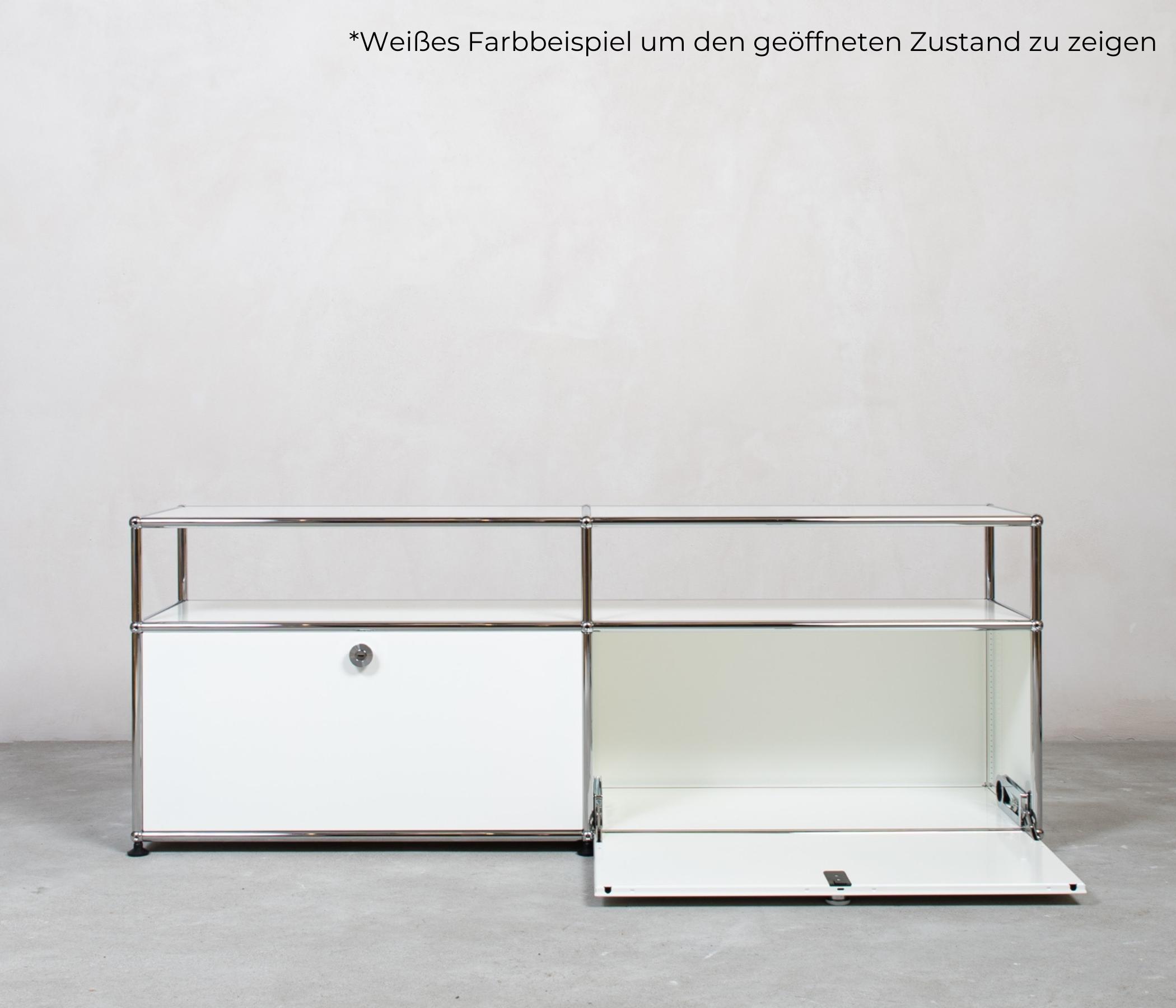 USM Haller Sideboard 2x1 Fächer Aufbau Reinweiß