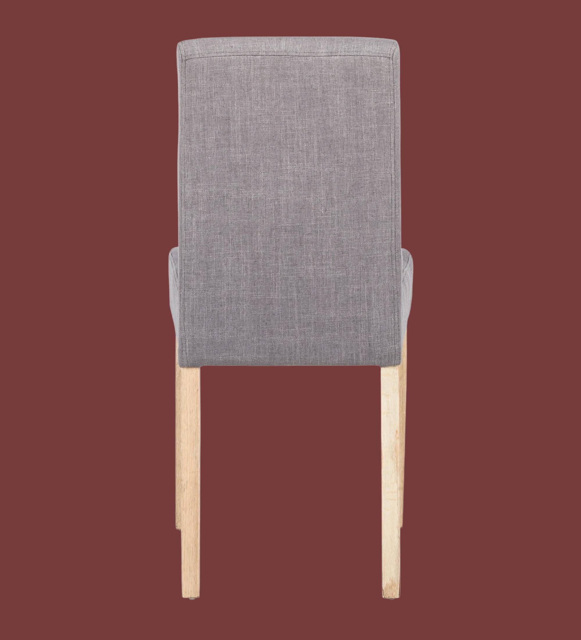 Upholstered chair Nella II linen fabric grey set of 2