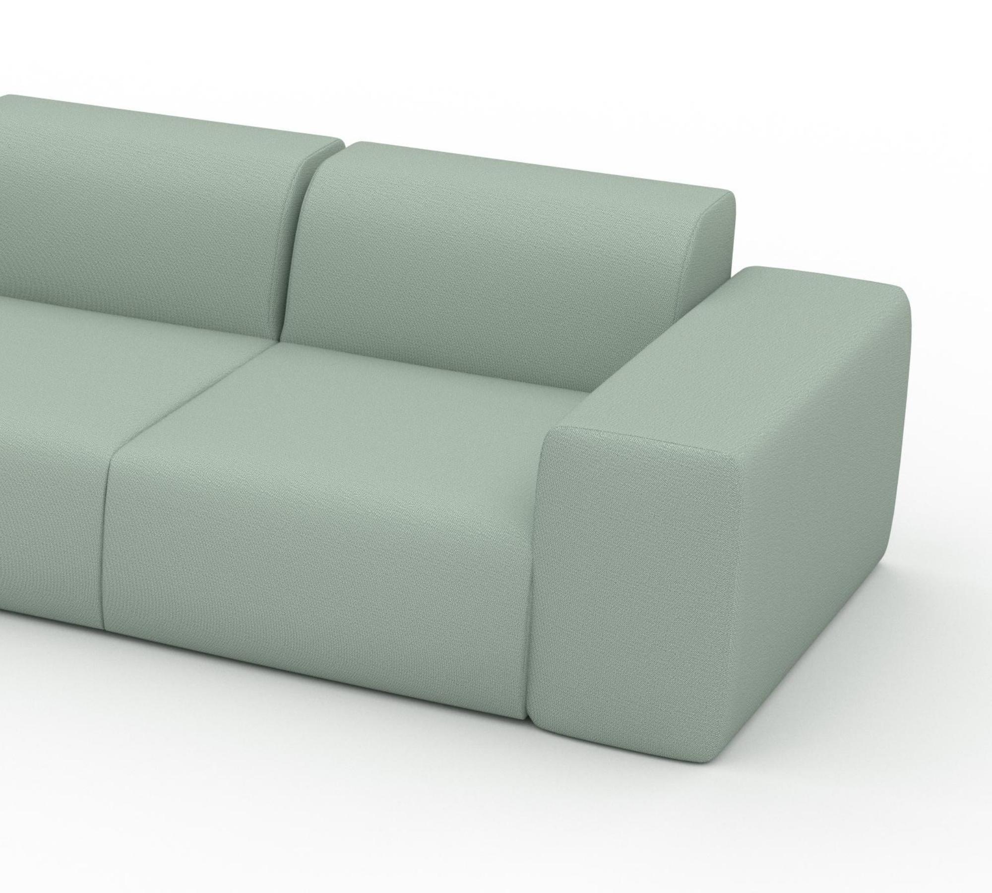 Minimalistisches Designer 3er Ecksofa Mintgrün
