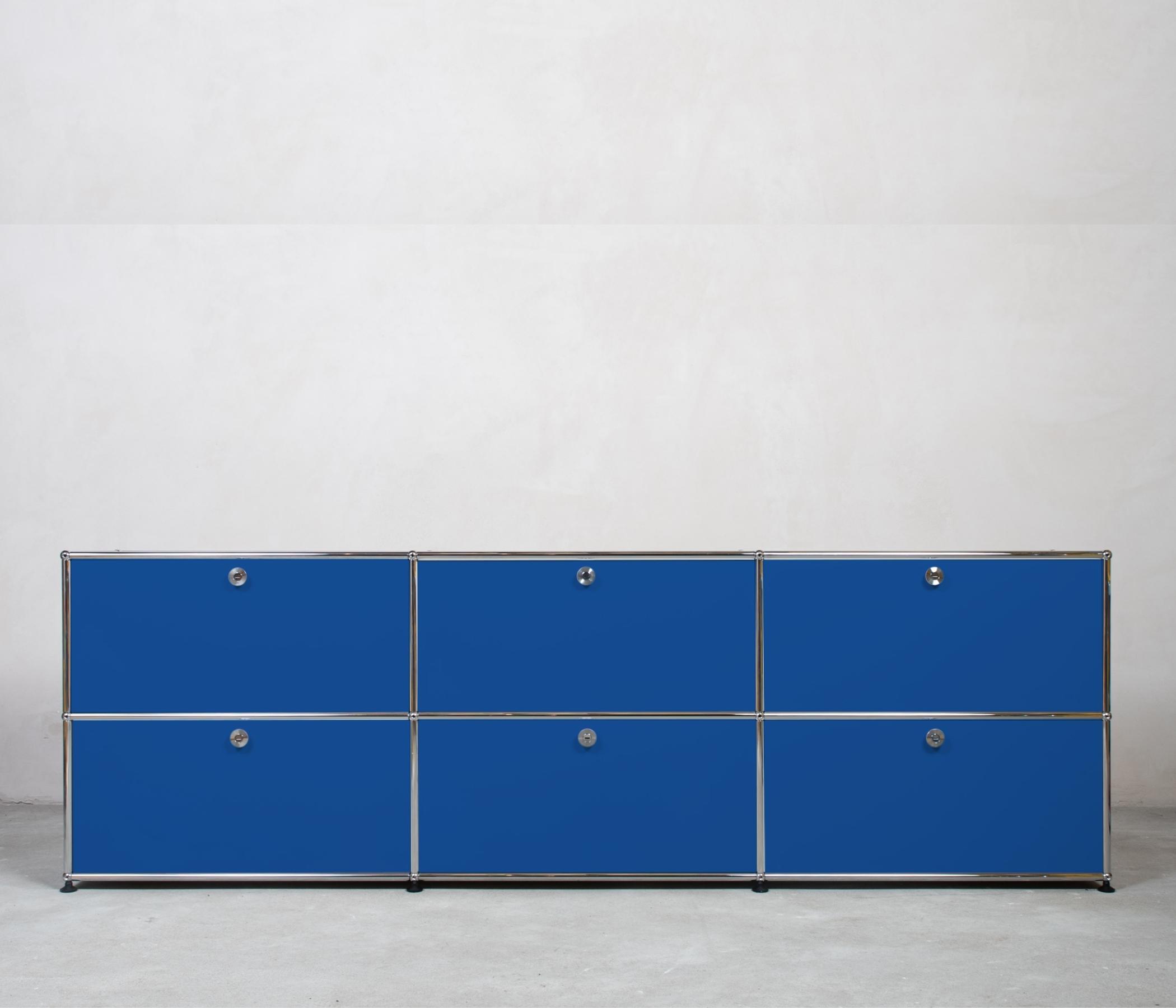 USM Haller Sideboard 3x2 Fächer Enzianblau