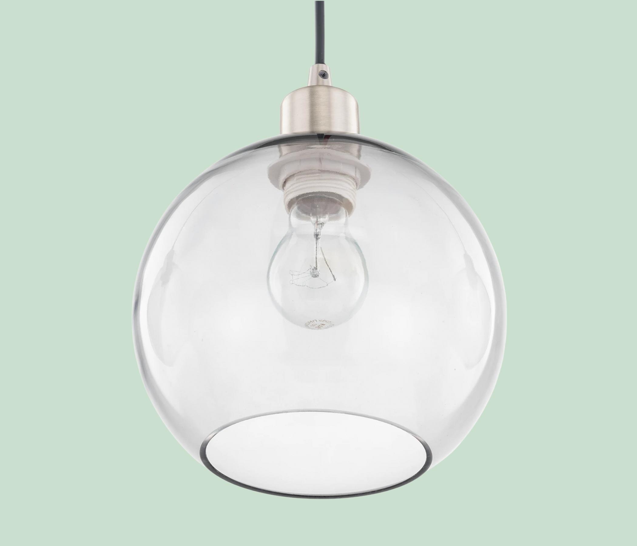 Pendant lamp Elven II Iron / Glass 3-lamp