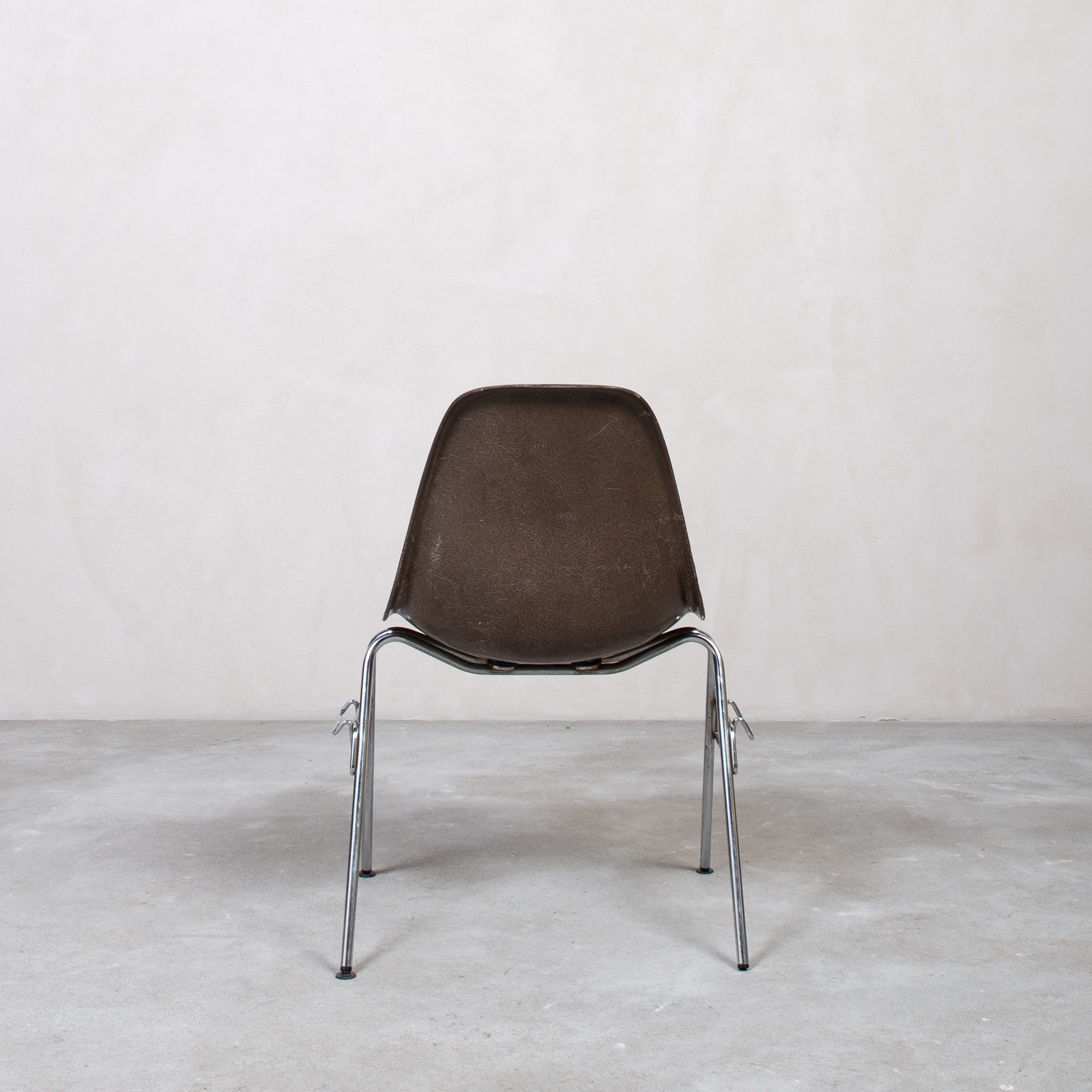 Eames Fiberglass Side Chair by Herman Miller Seal Brown