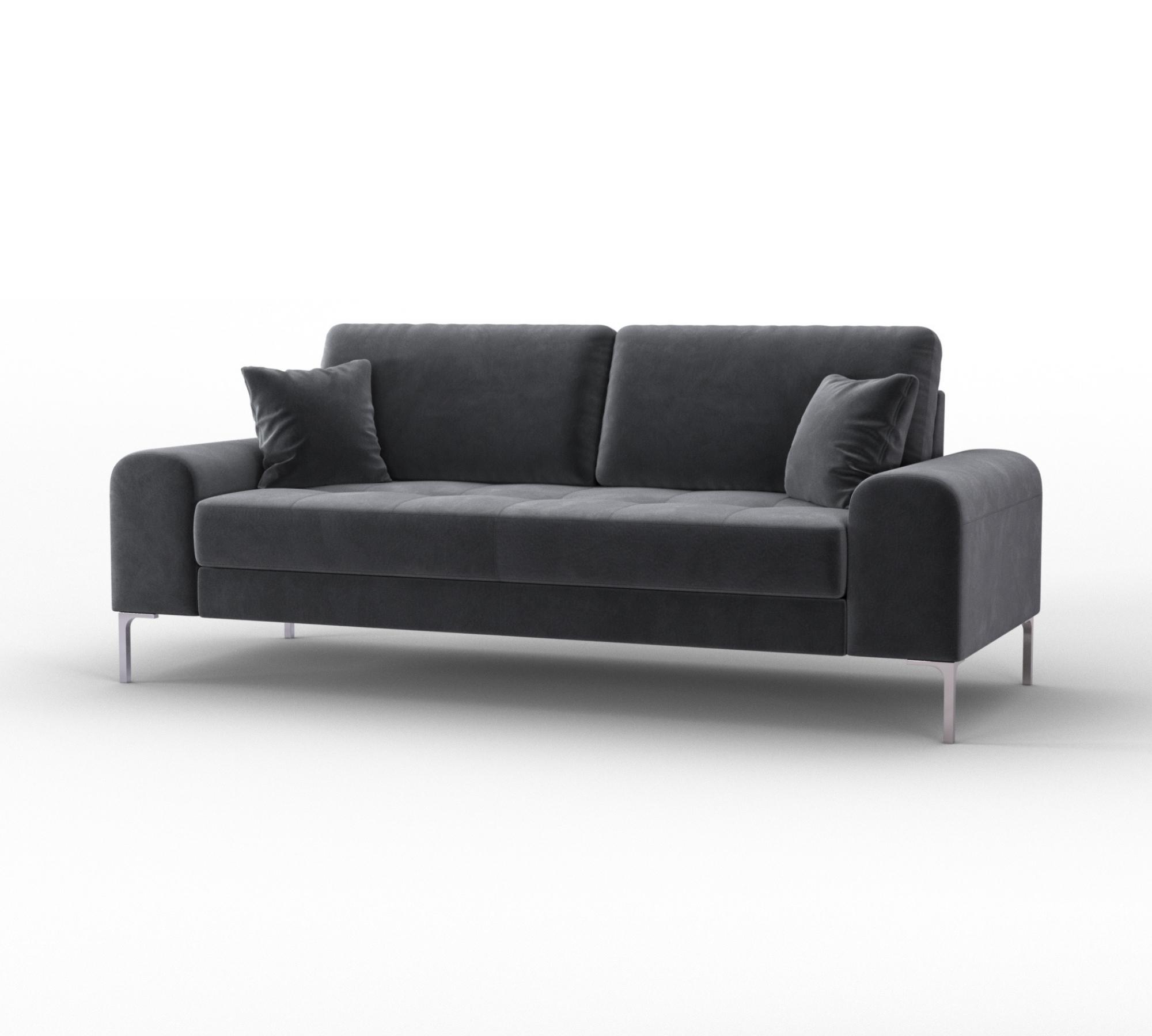 3-Sitzer Sofa Rime Samt Grau