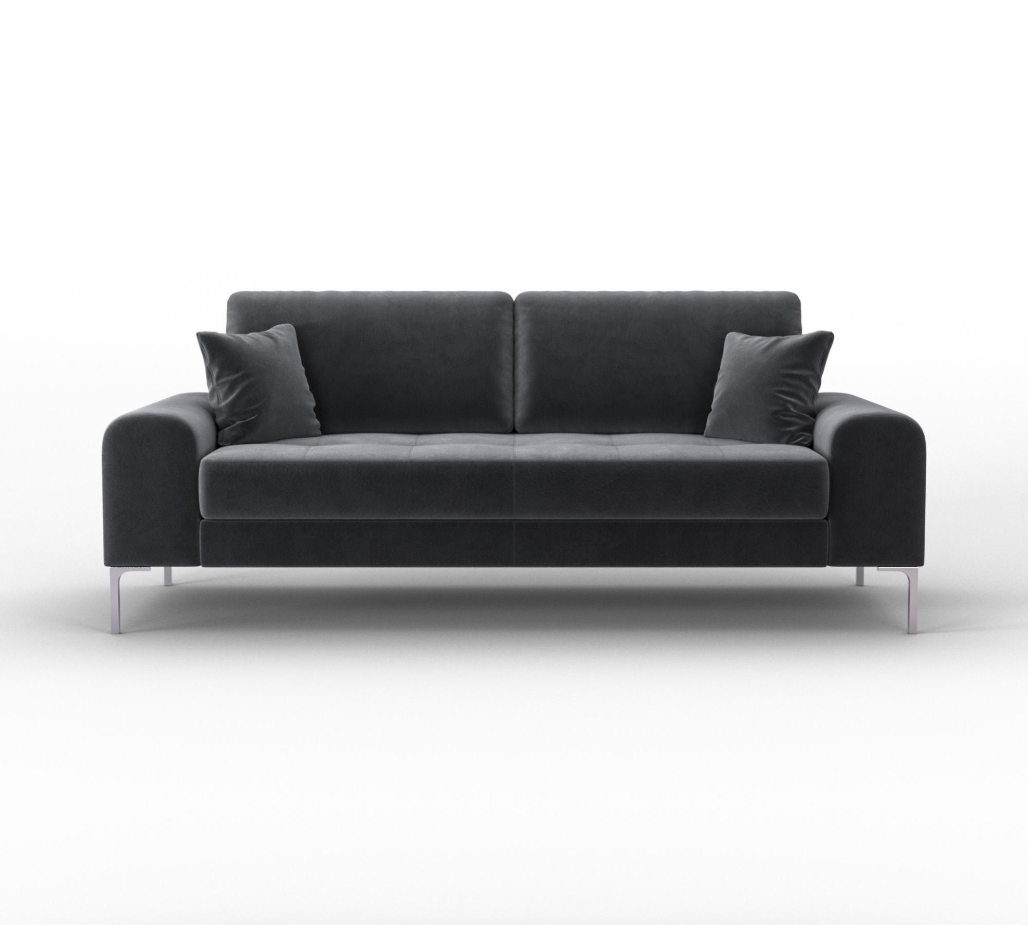3-Sitzer Sofa Rime Samt Grau