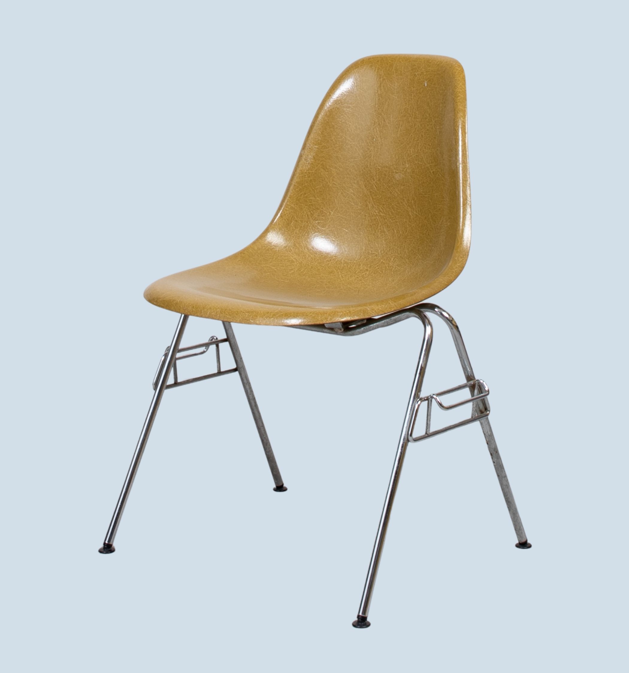Eames Fiberglass Side Chair by Herman Miller Khaki