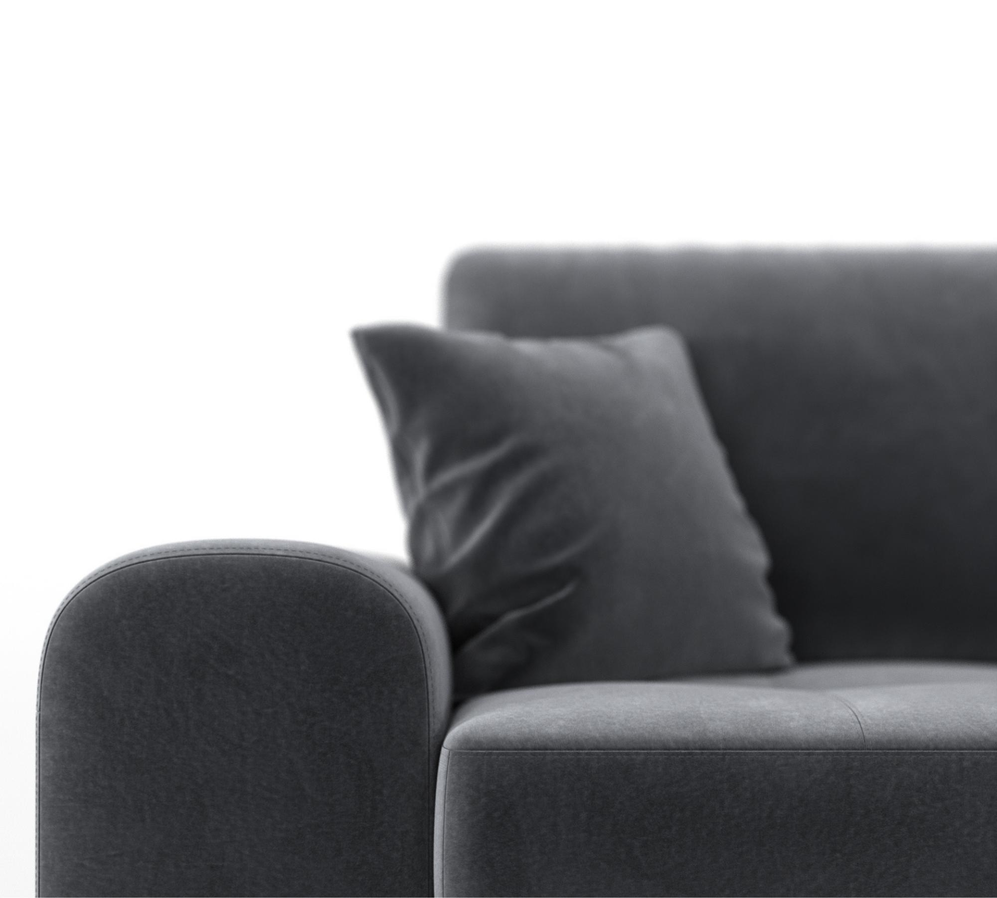 3-Sitzer Sofa Rime Samt Grau