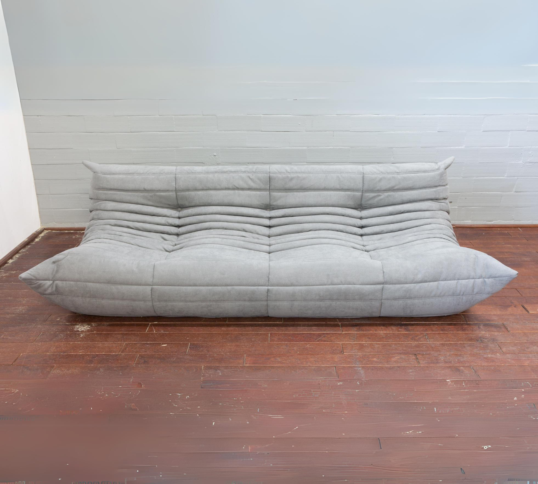 Togo Sofa 3-Sitzer Textil Hellgrau