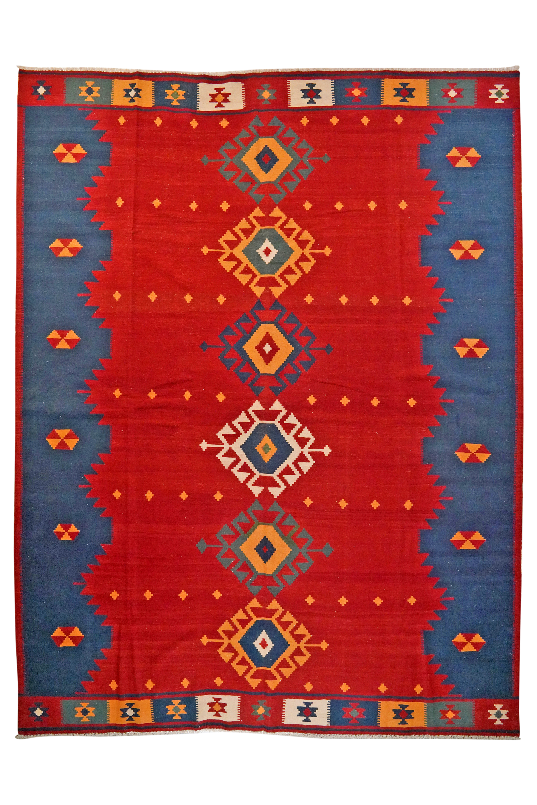 Kilim Gashgai Tappeto Rosso