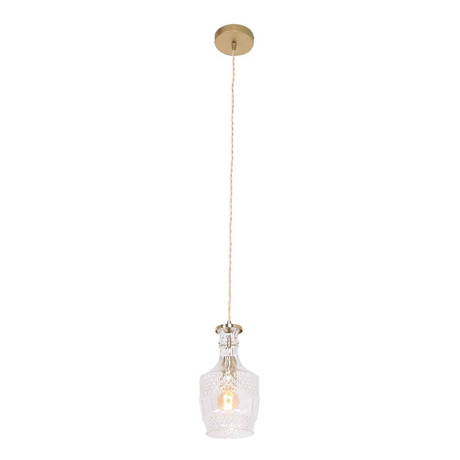 Grazioglass Pendelleuchte Aluminium Glas 1-flammig