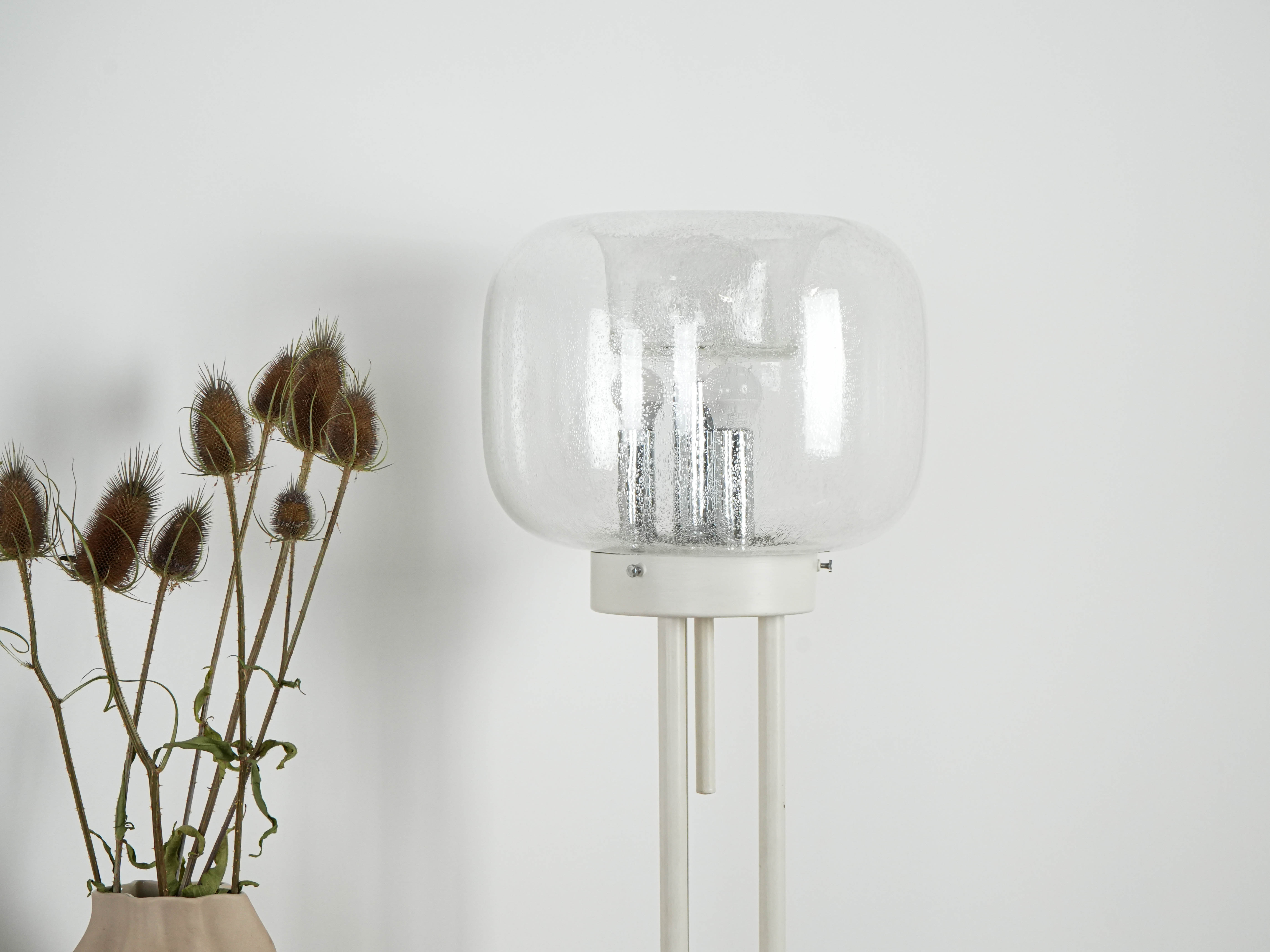 Stehlampe Metall Muranoglas 1970er Jahre