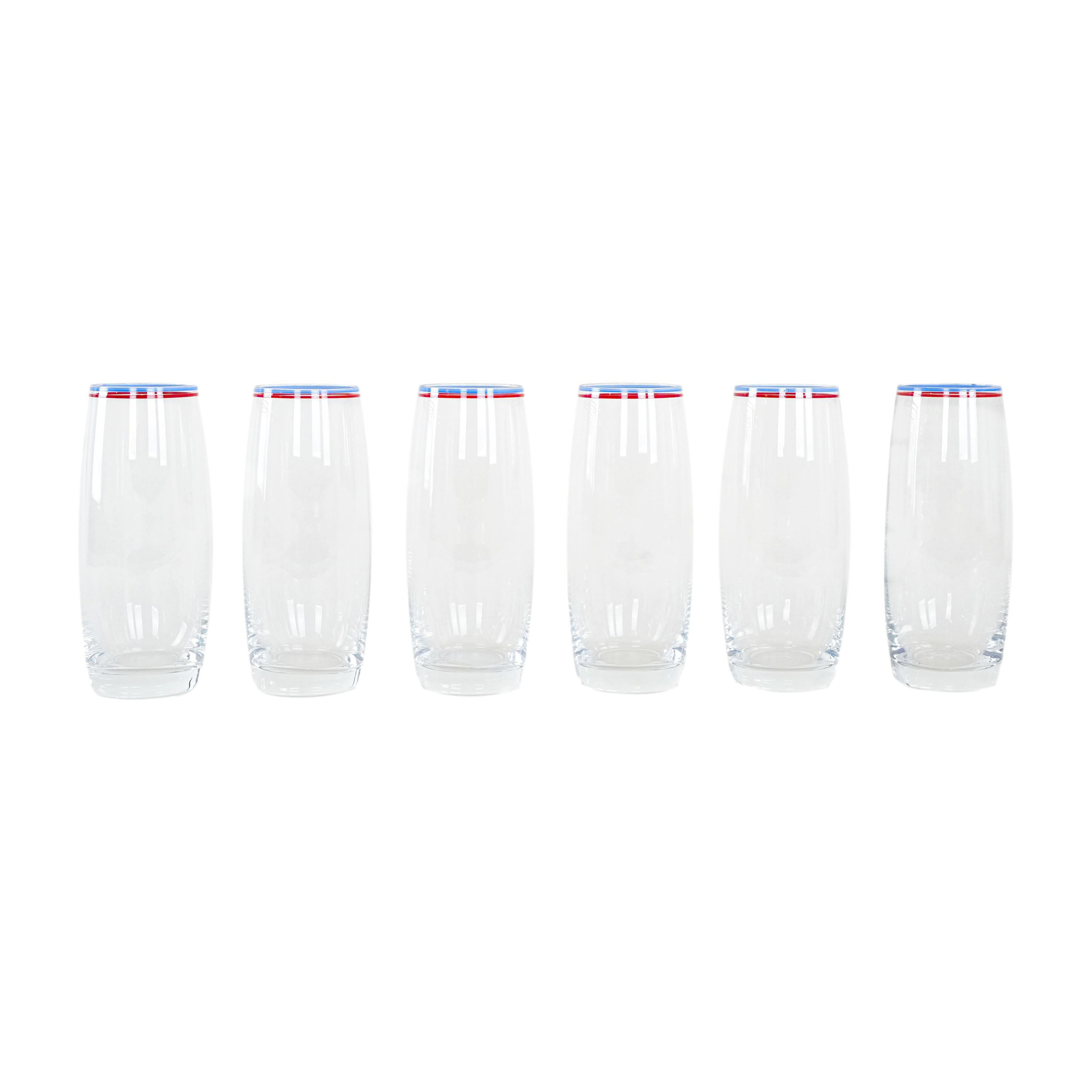 Glasses Set of 6 Transparent 1970s