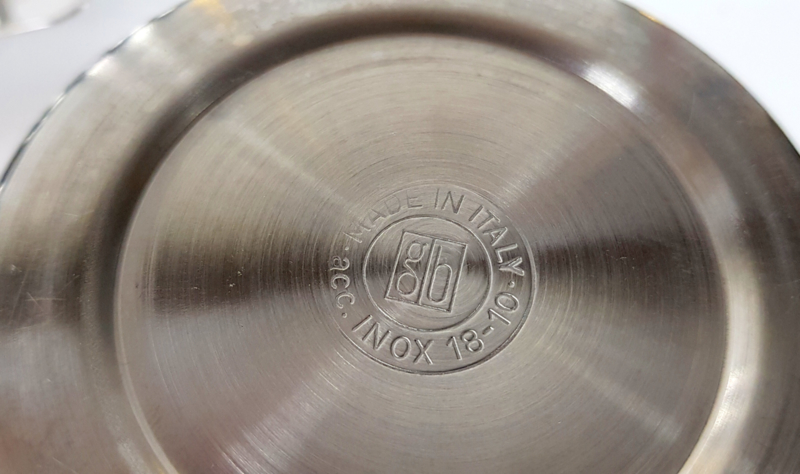 Vintage Espresso-Set Edelstahl Silber