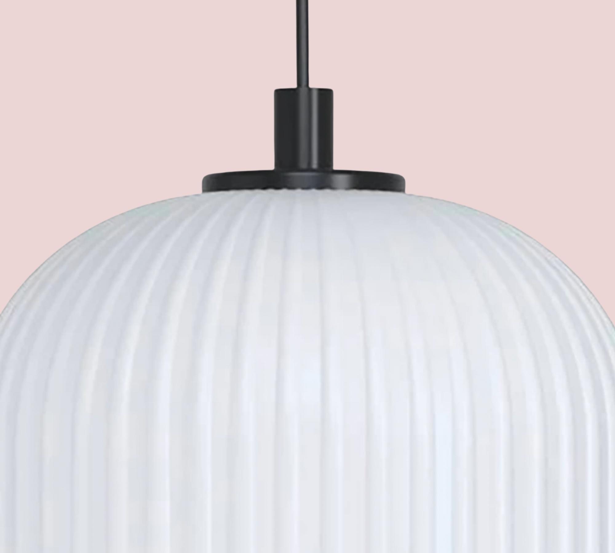 Pendant lamp frosted glass with textured surface