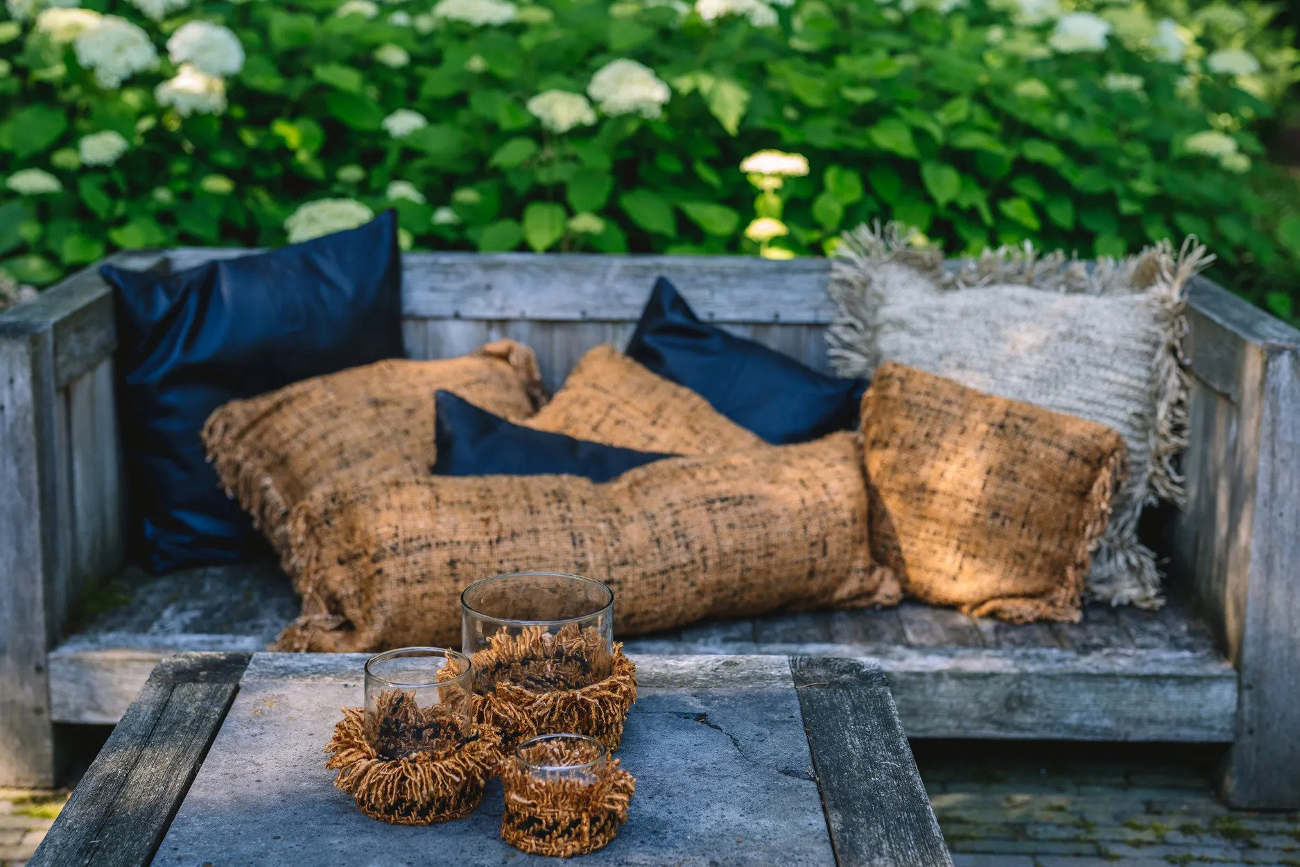 Kissenbezug Baumwolle Beige Schwarz