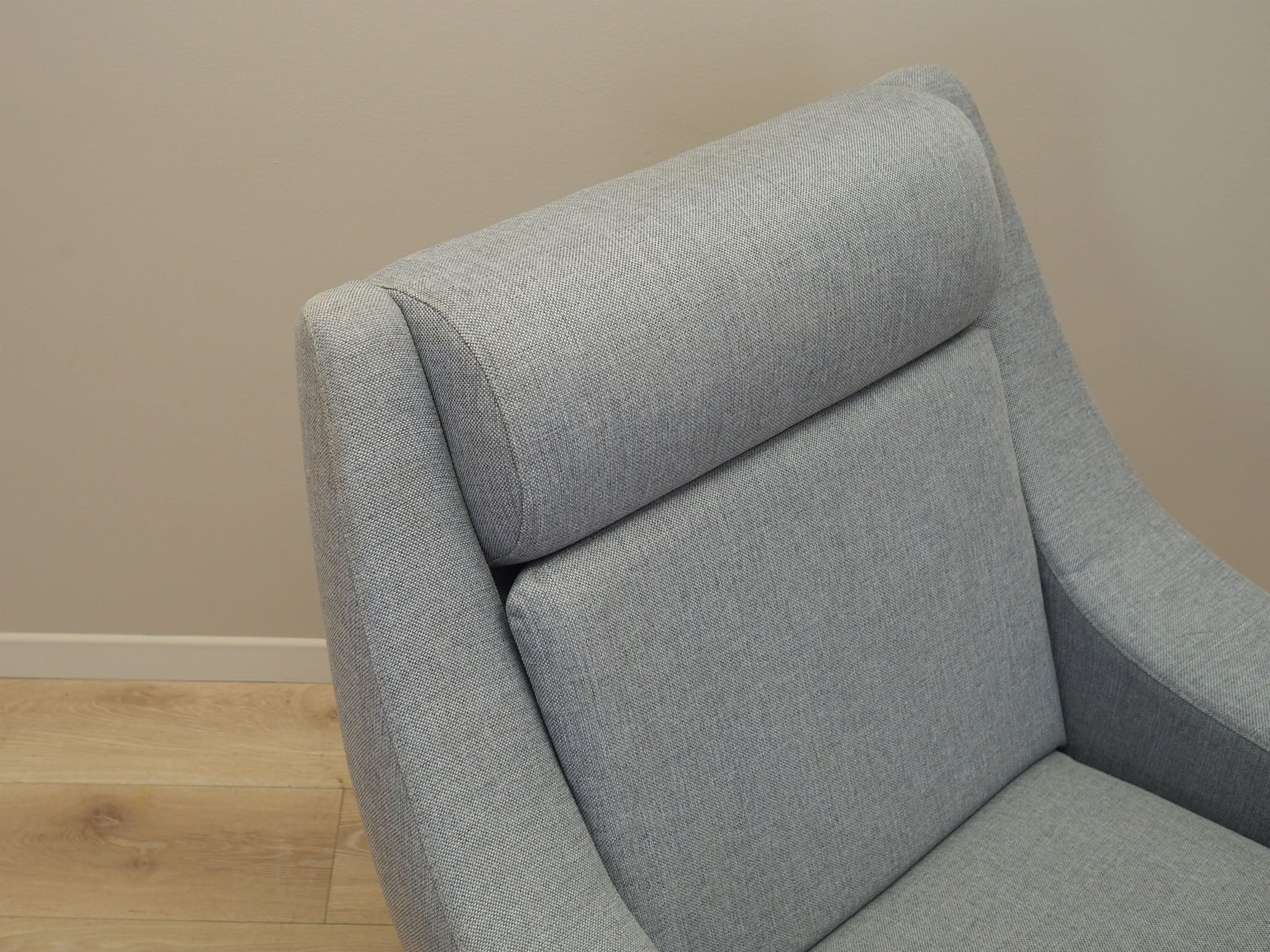 Sessel Textil Holz Grau 1970er Jahre