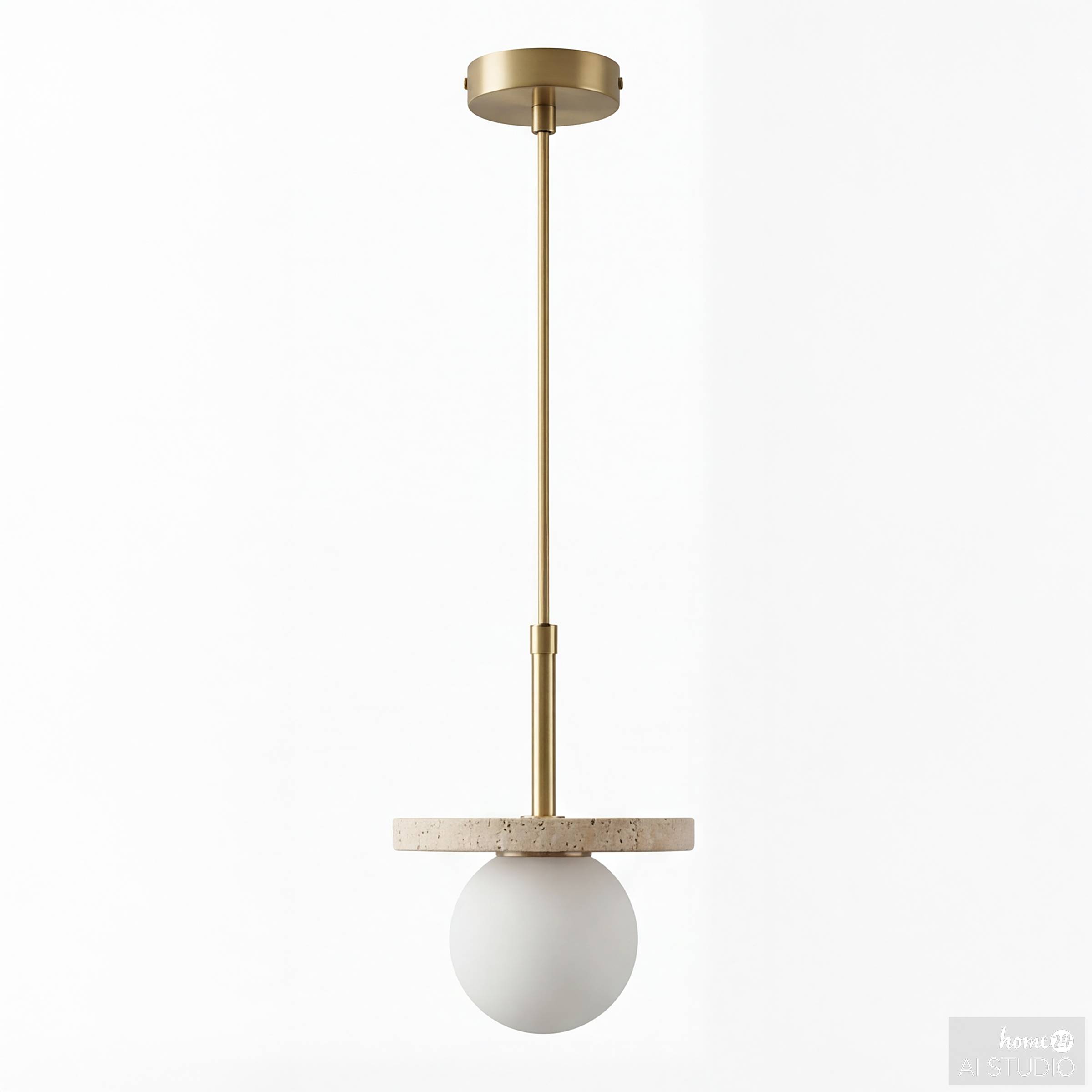 Pendant light Aluxe 1-light opal glass iron