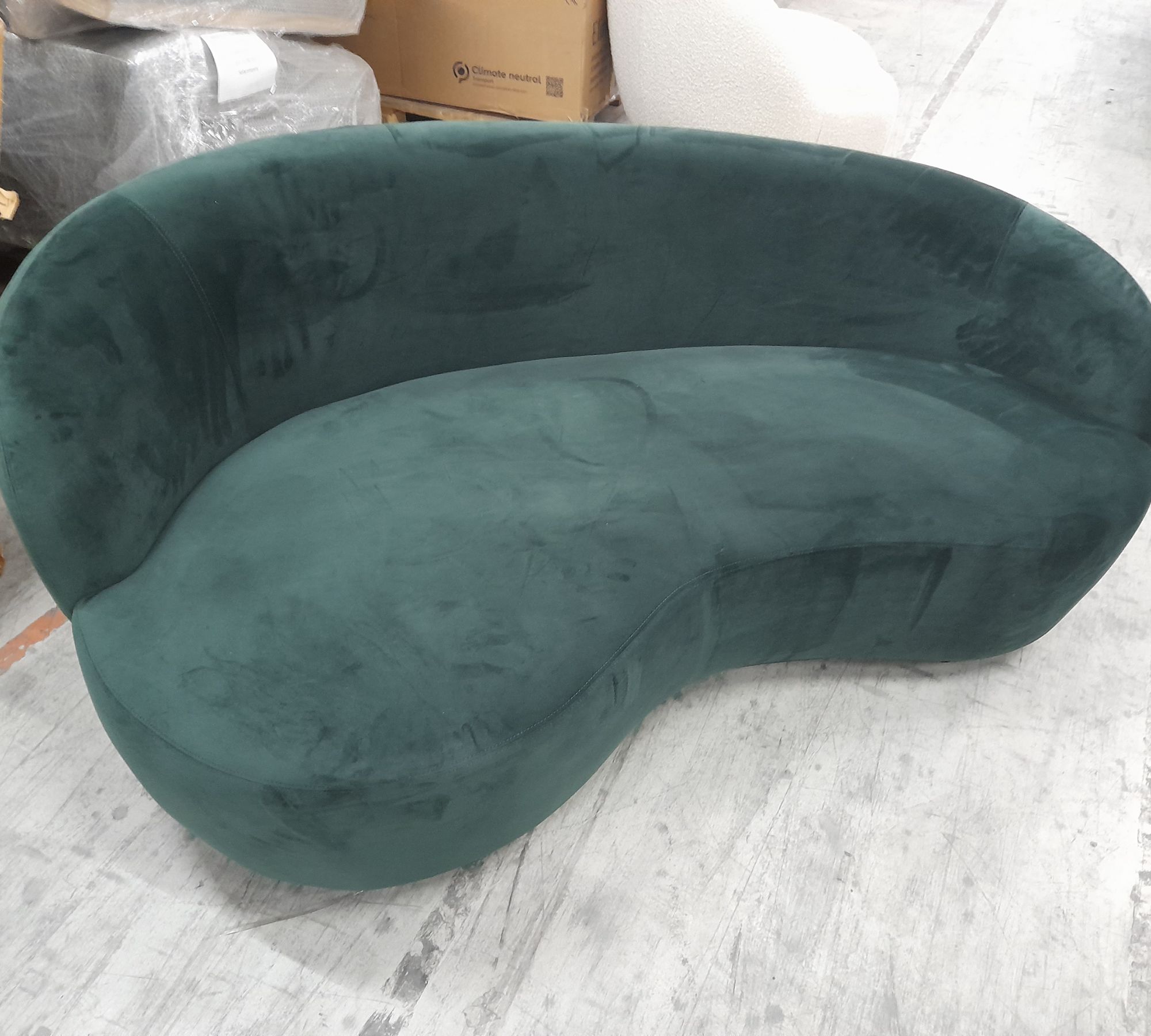 Rose 2,5-Sitzer Sofas Velour Lux Dark Green
