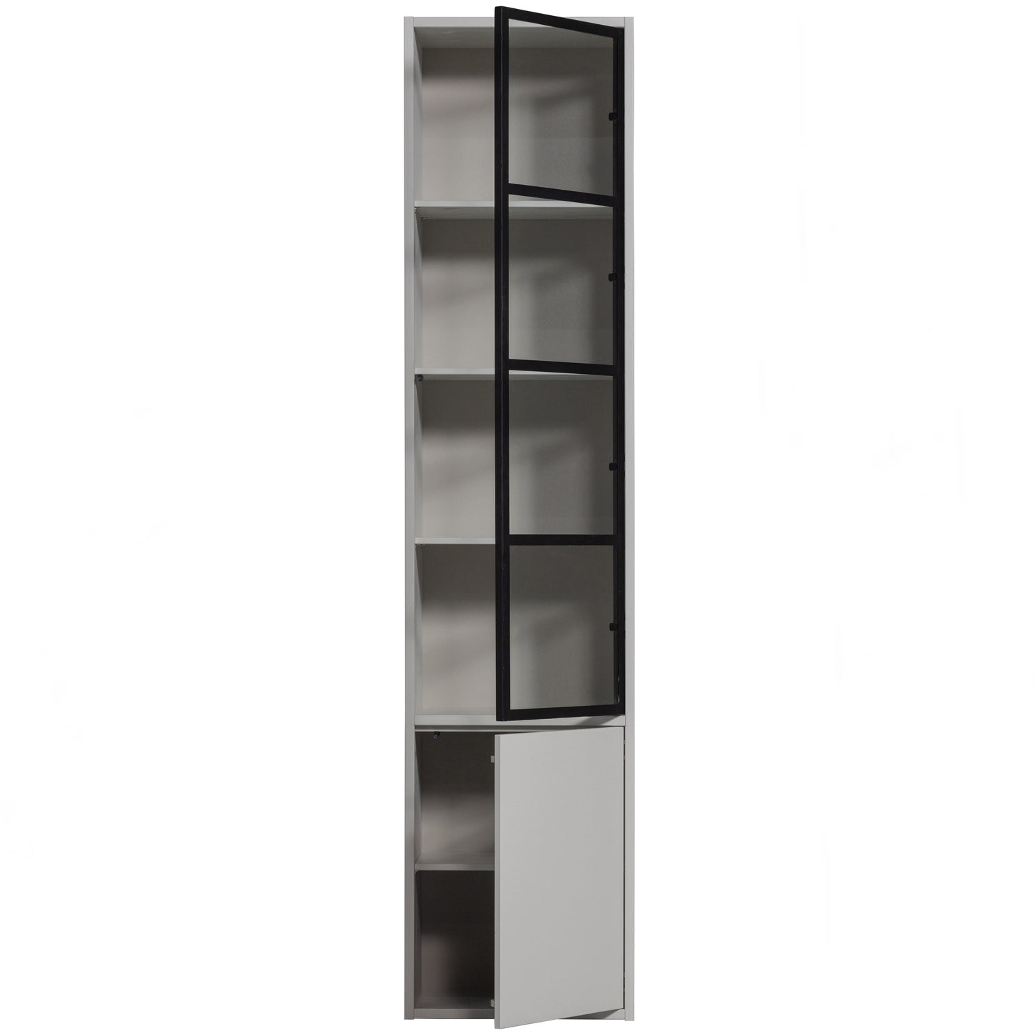 Basic Schrank Holz Grau