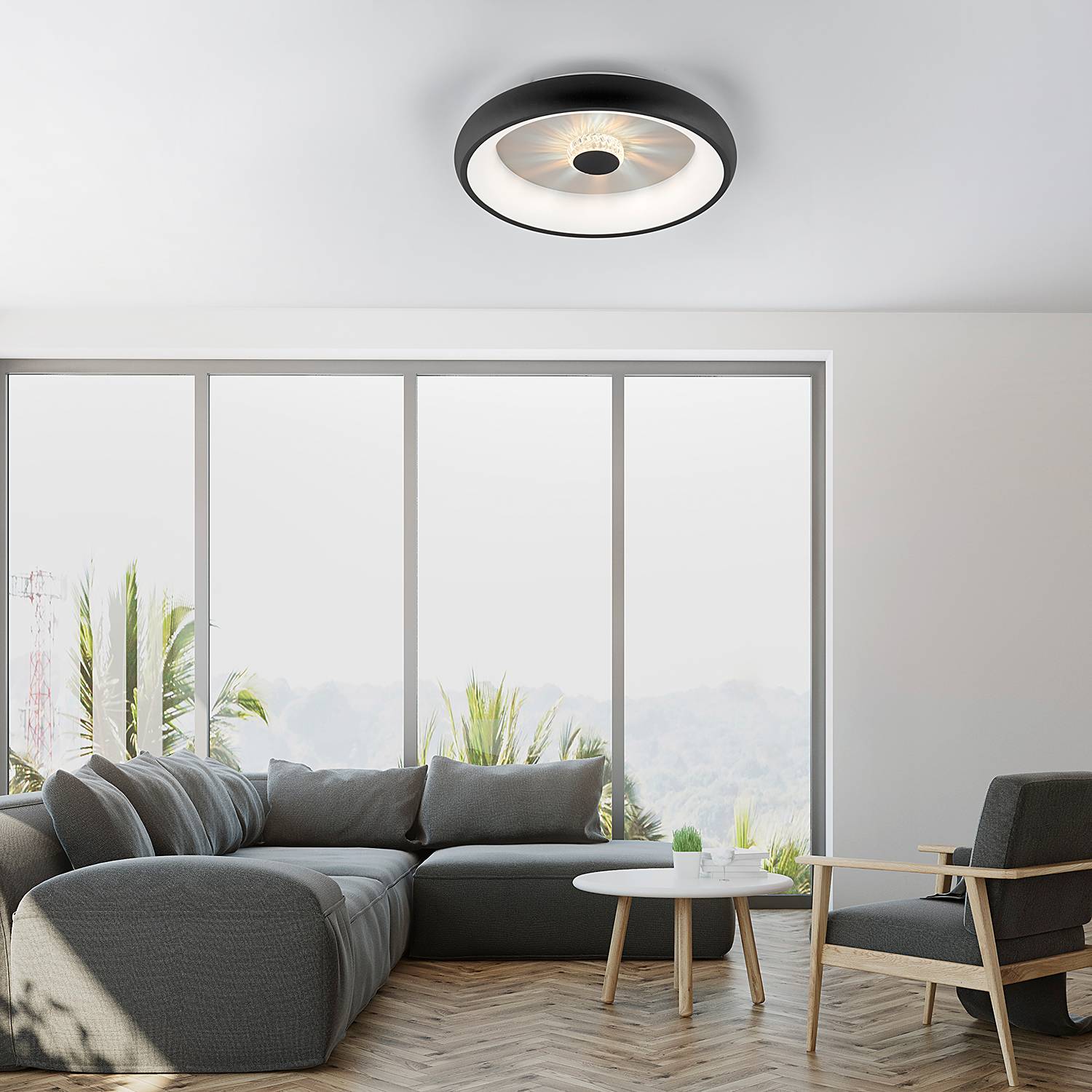Vertigo Typ B LED-Deckenleuchte Eisen Schwarz