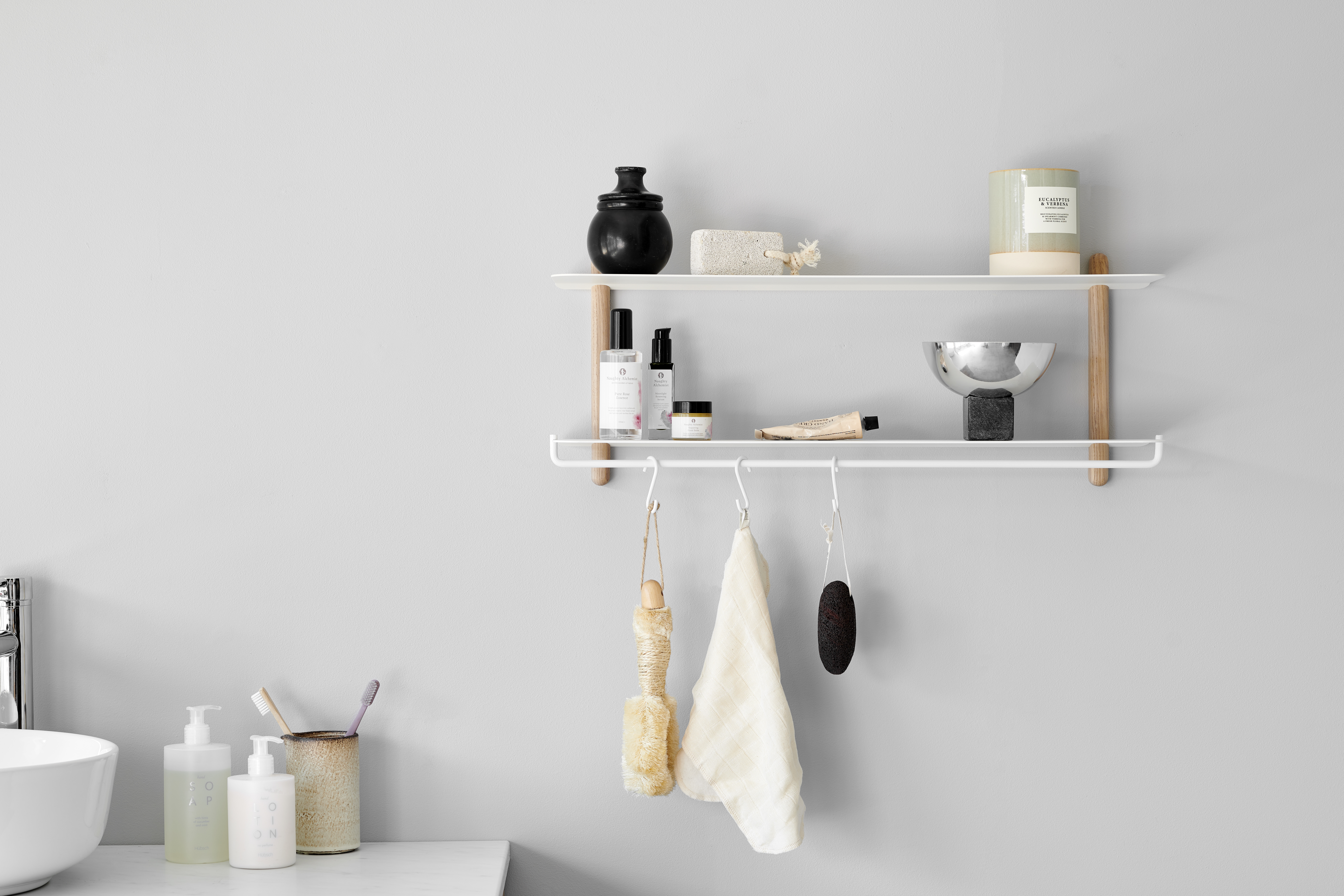 Nivo Regalschiene Stahl Weiß