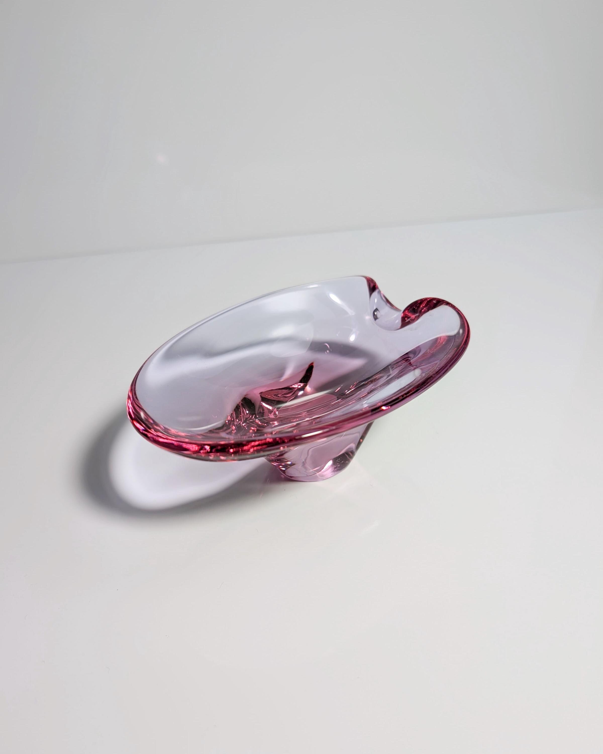 Vintage Aschenbecher Alexandrit Glas 1950er Jahre