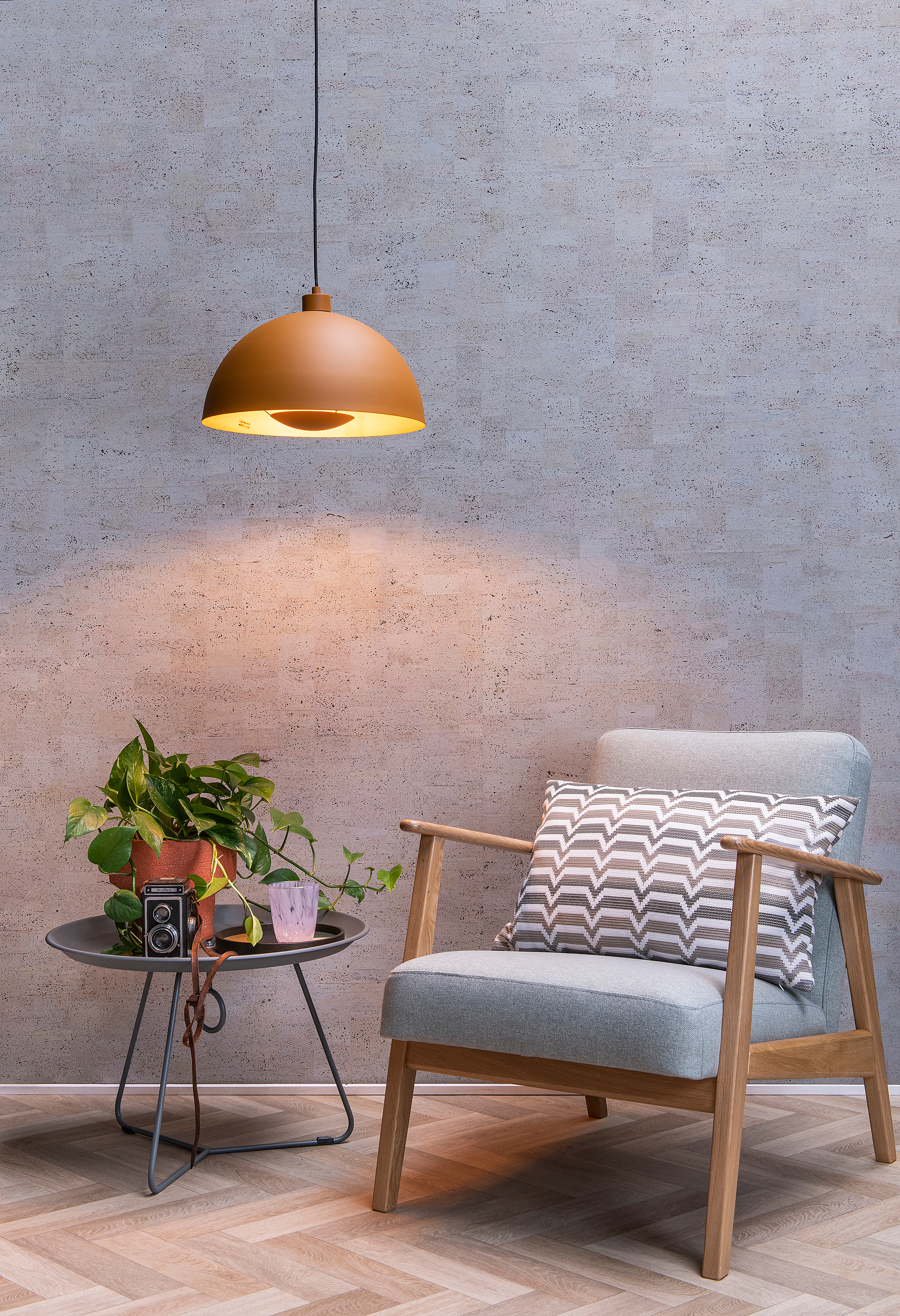 Siemon Pendelleuchte Stahl Gelb Ø40cm