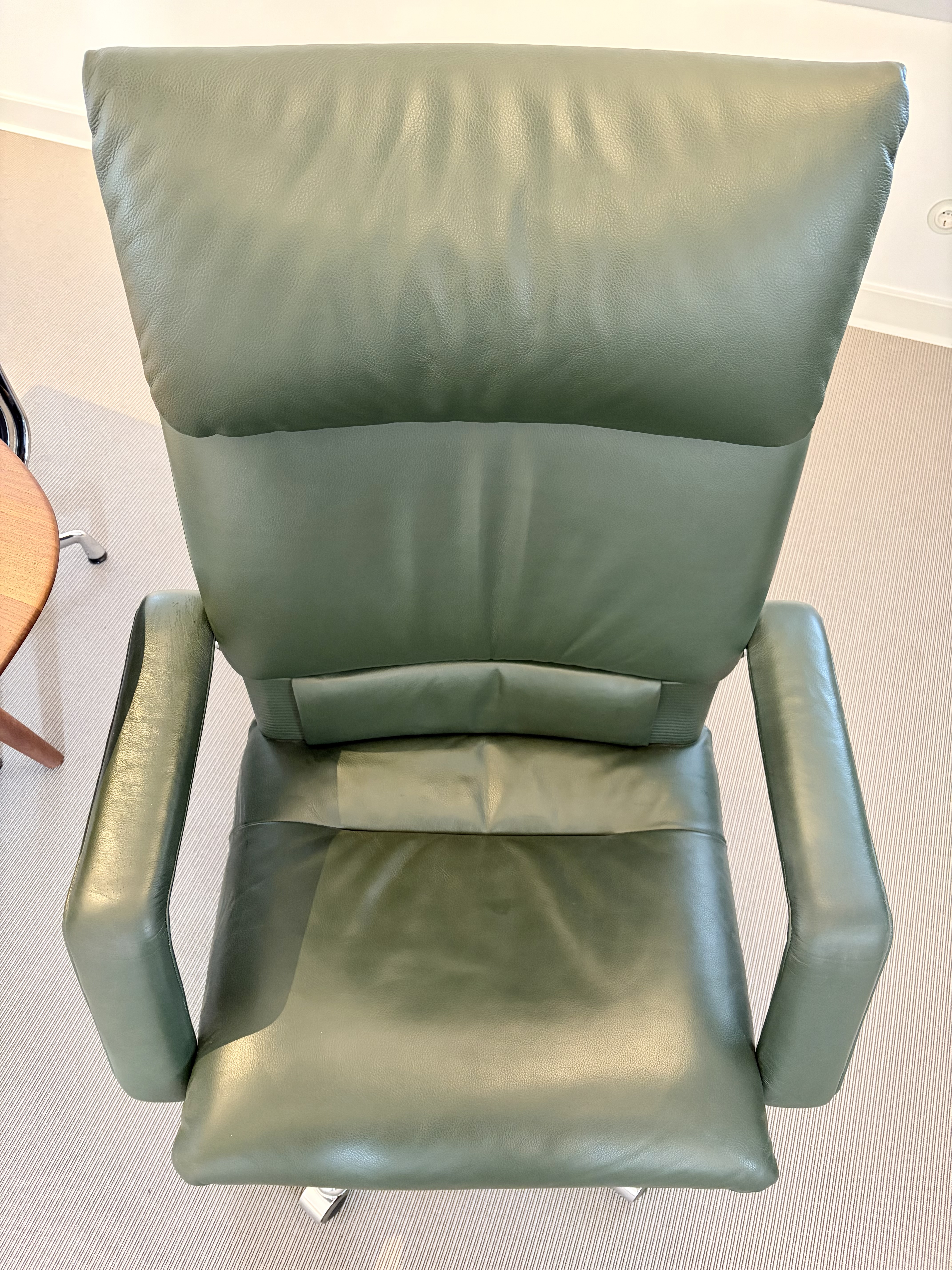 Bürostuhl Leder Dunkelgrün