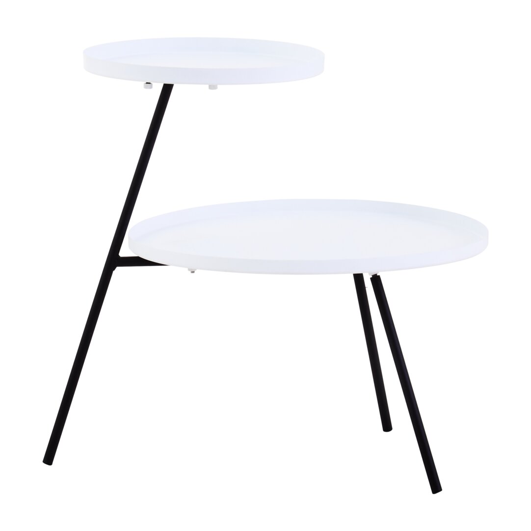 Trosa Two Tier Weiß und Gold Beistelltisch
