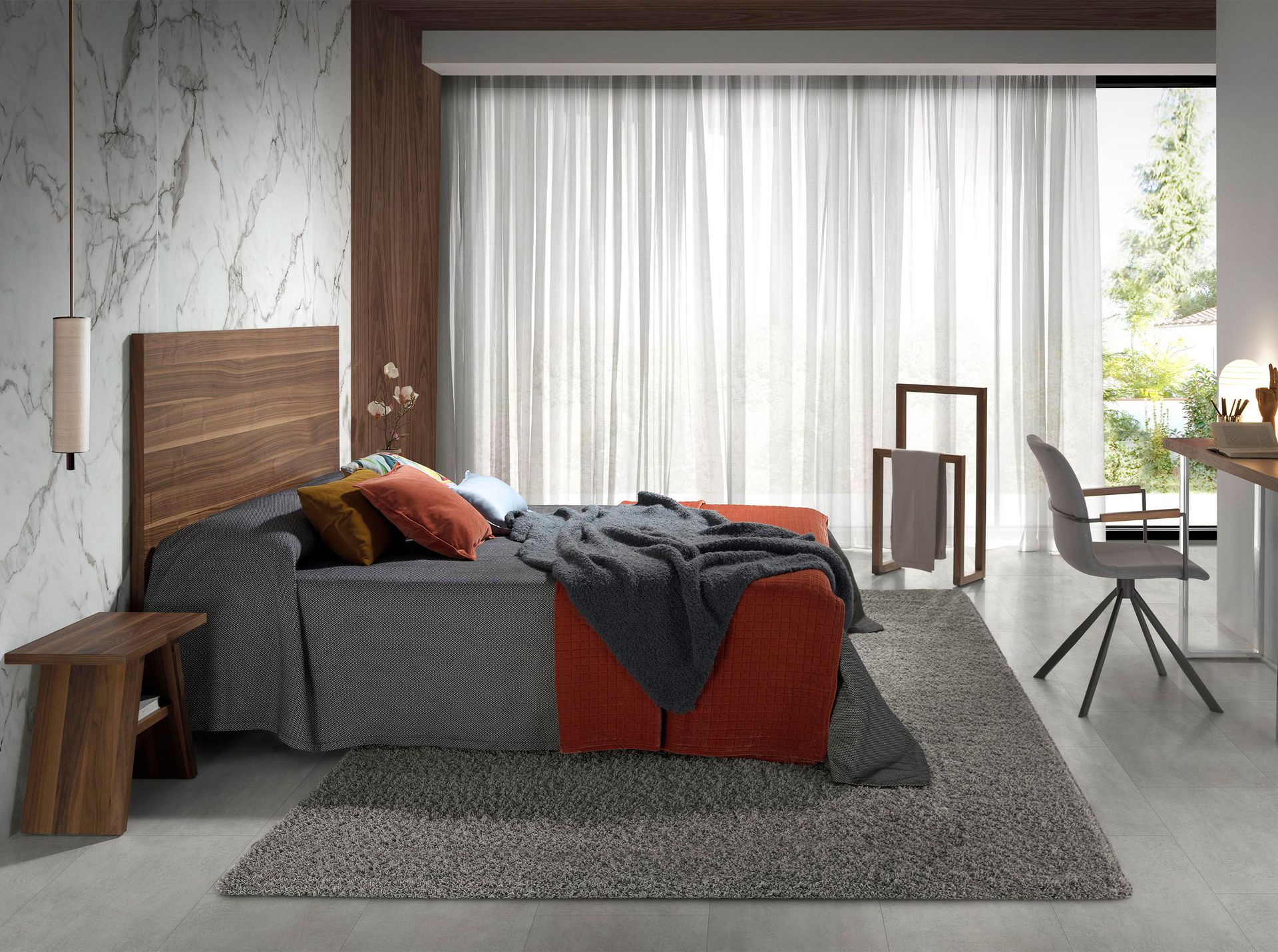 Bedside table Pine brown