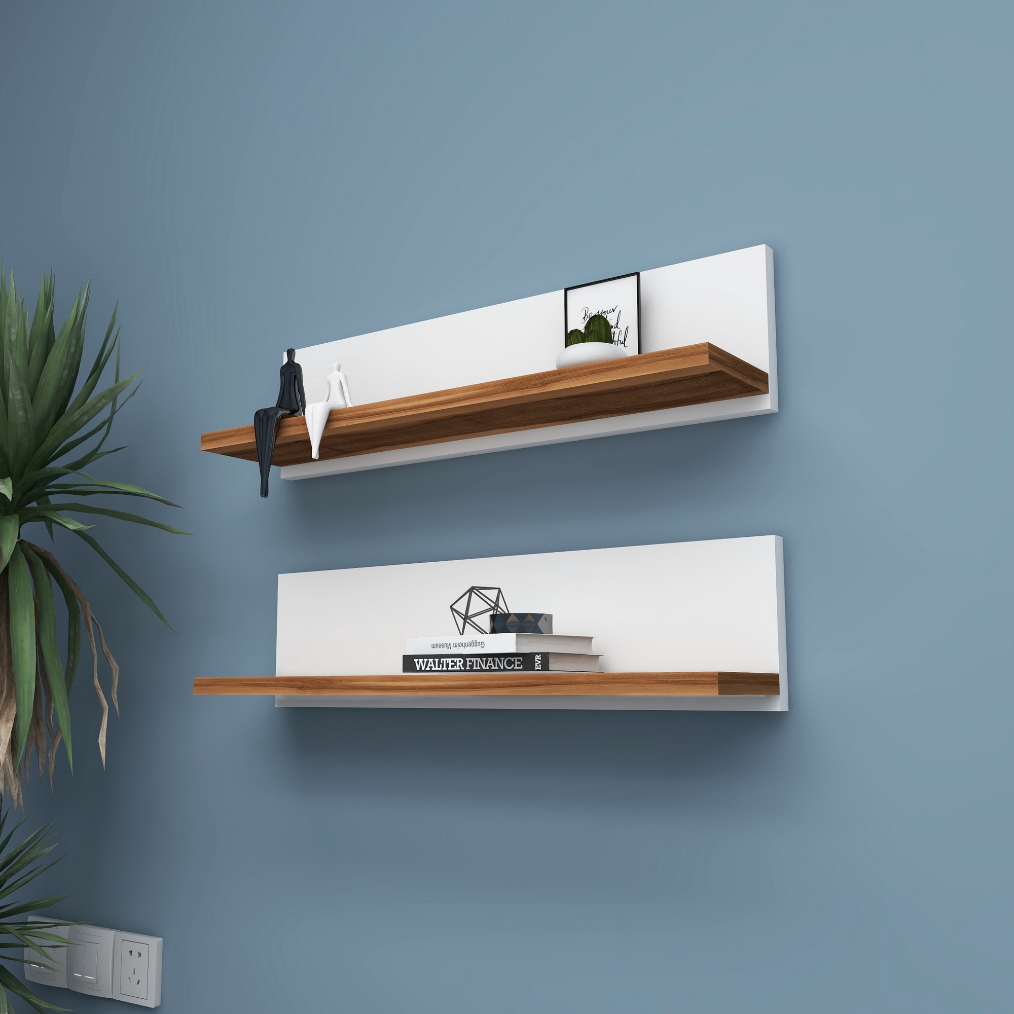 Shelf Mensola a muro Impiallacciatura in legno Bianco