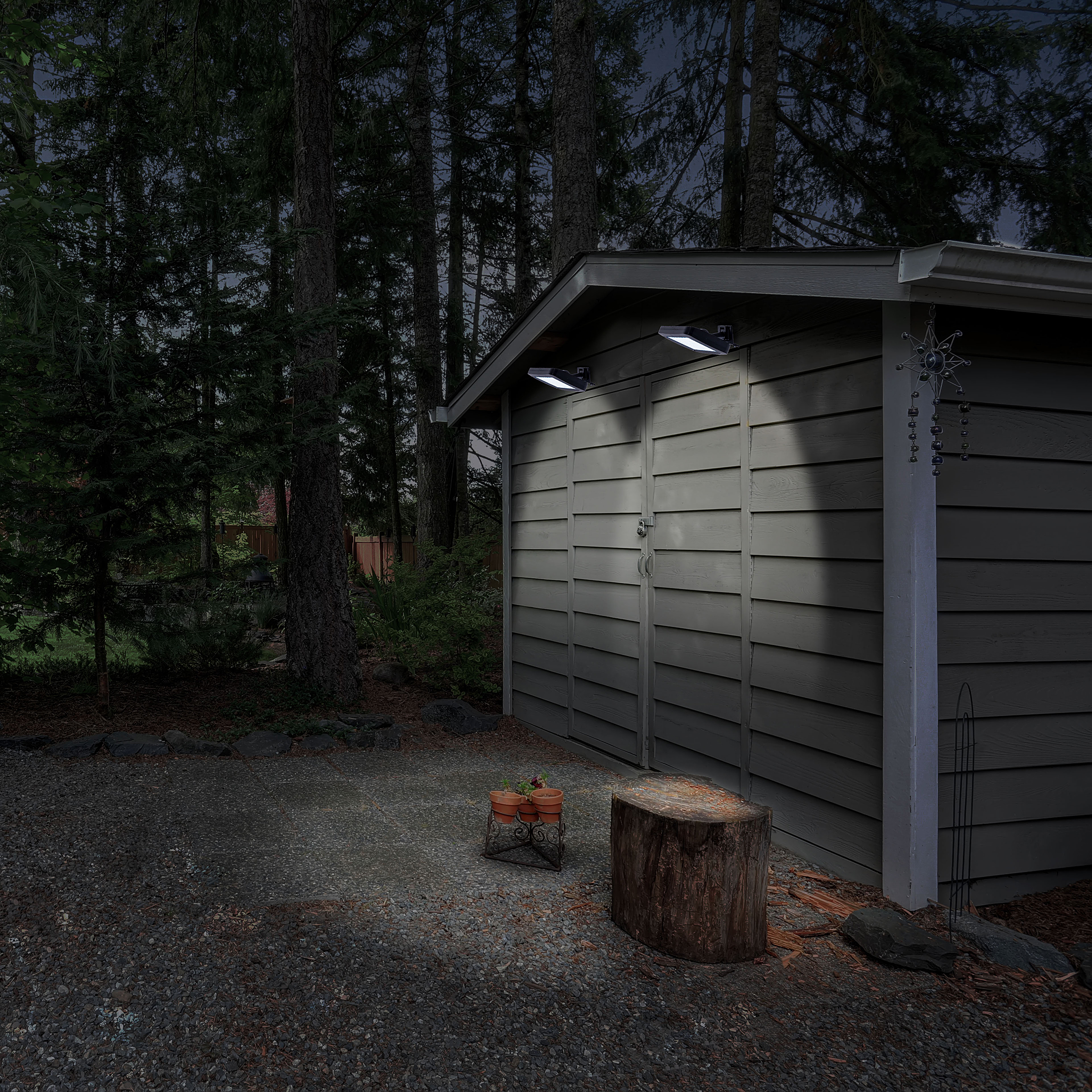 2x 1-Flammig Pepe LED-Solar-Wandleuchte Kunststoff Schwarz