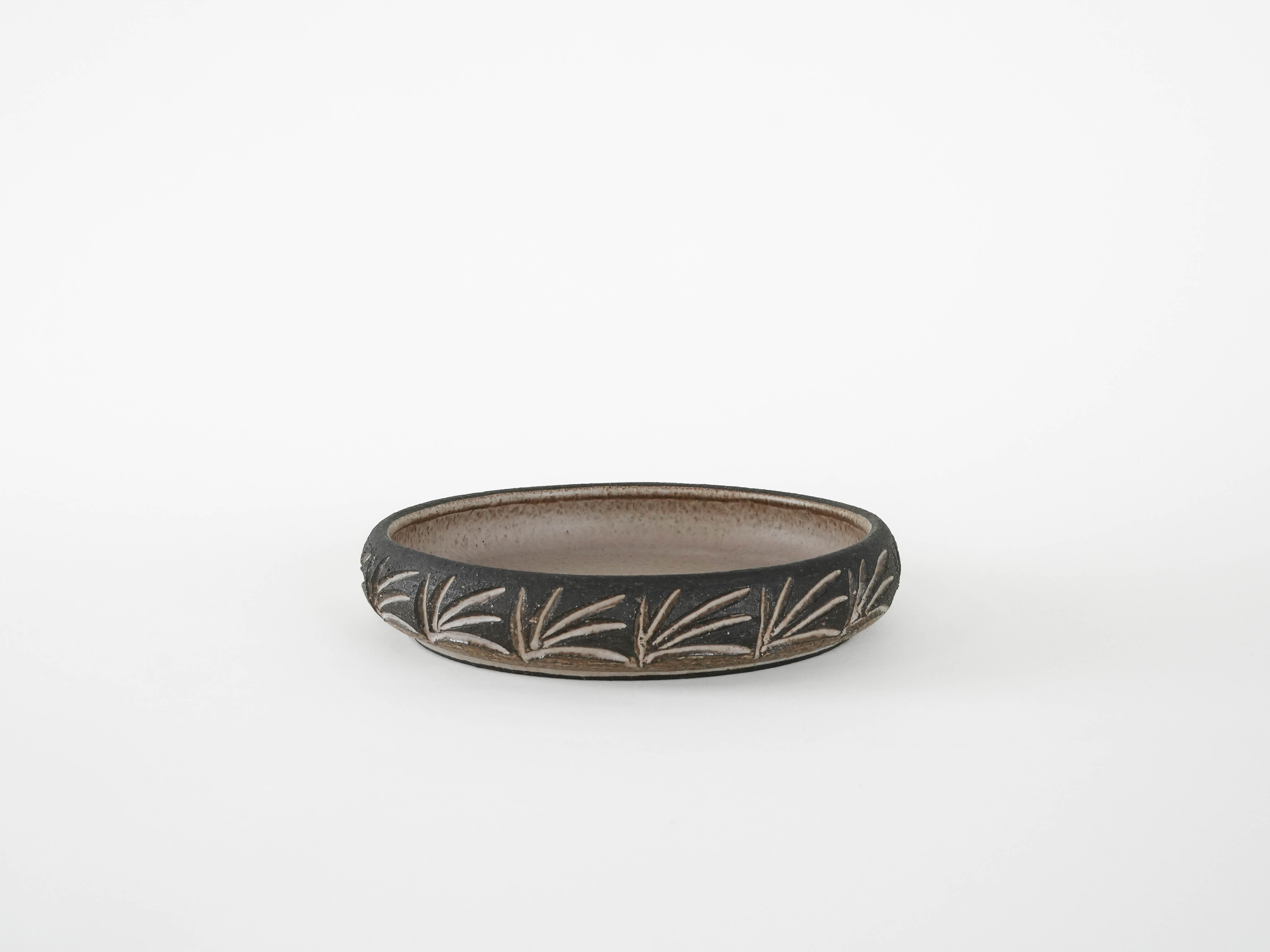 Ceramic bowl Brown 1960s