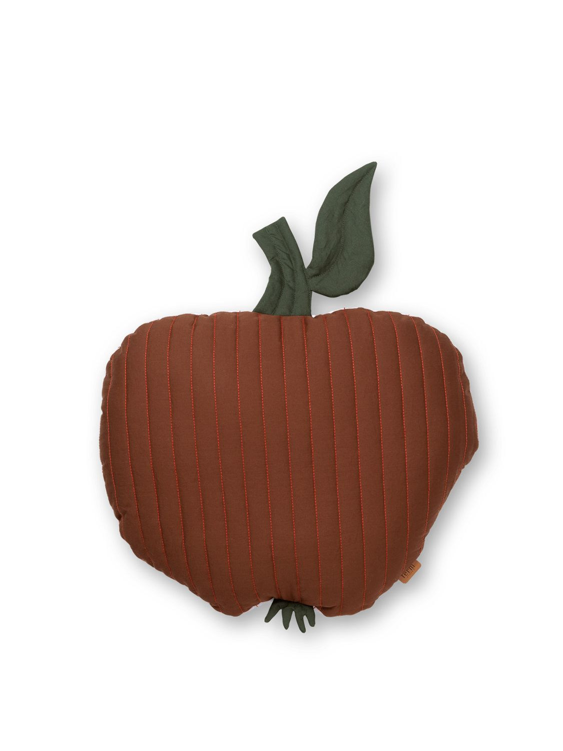 Apfel Kissen Gesteppt Braun