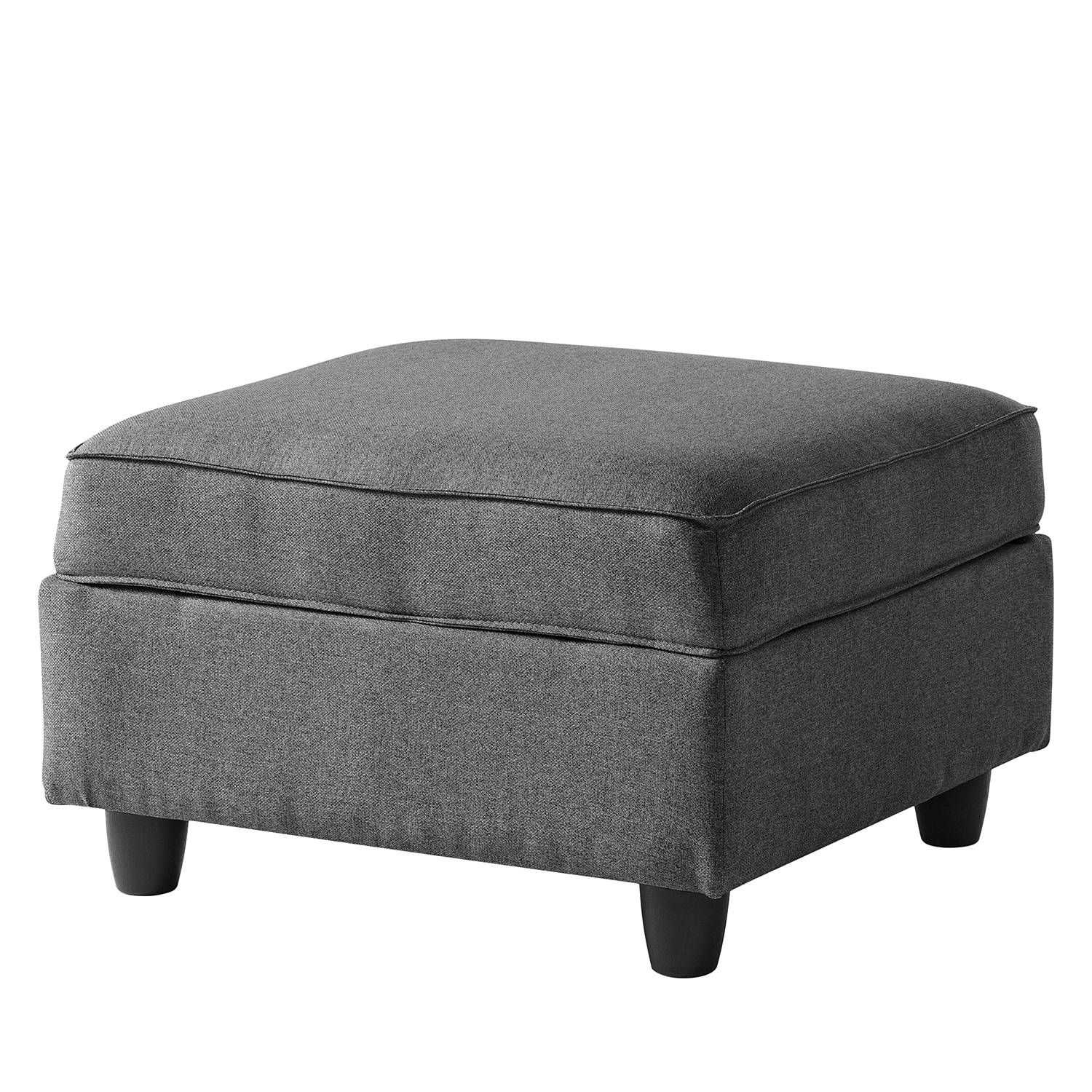 Hocker Lavara Webstoff Dunkelgrau