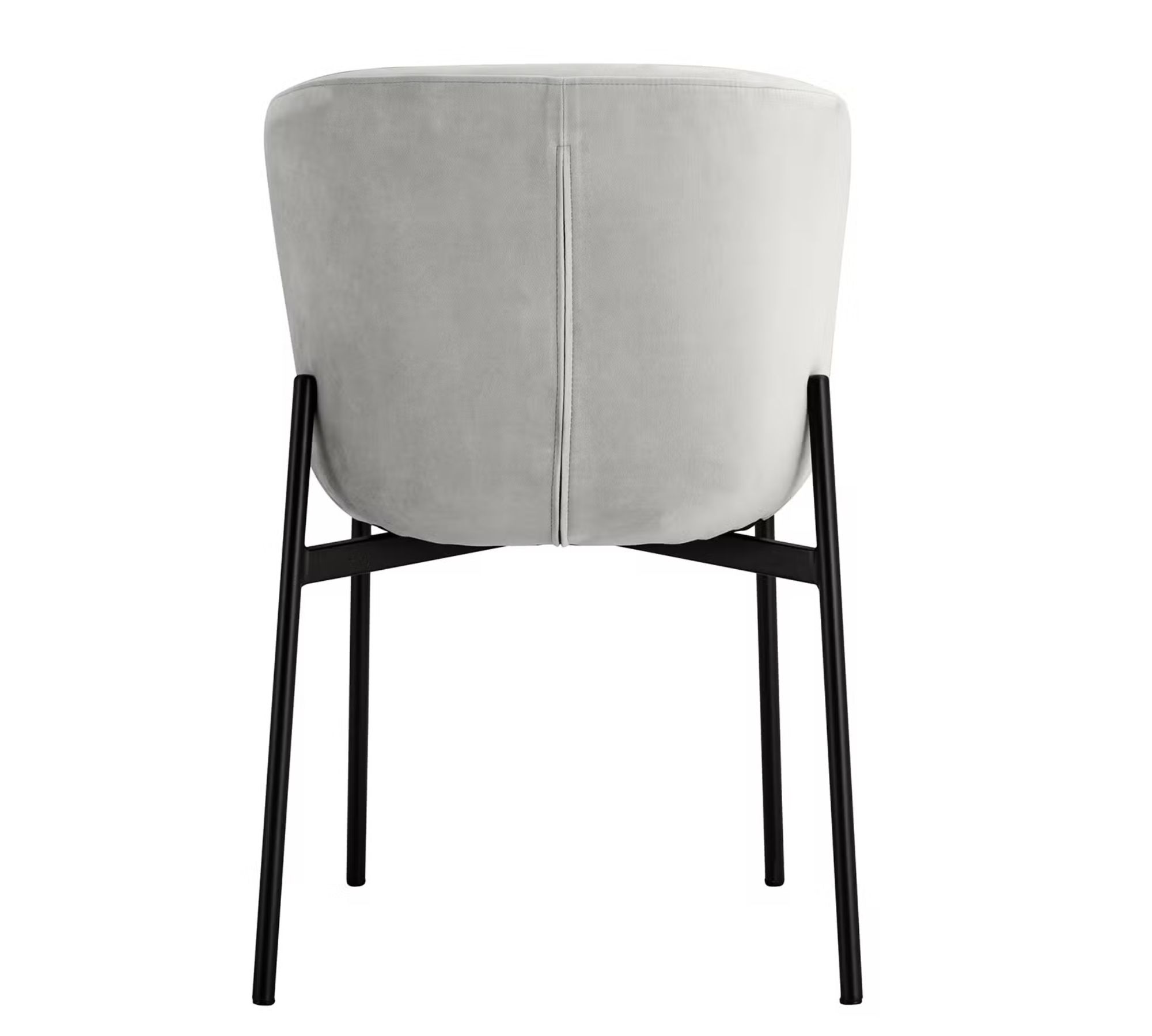 Upholstered chair set of 2 Velvet Light Grey