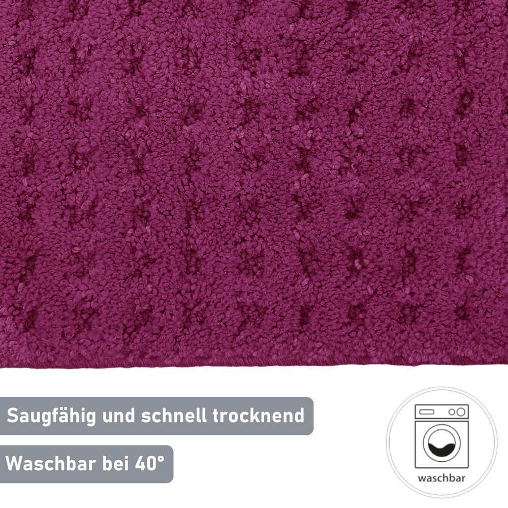 Microfaser Badematte Berry 50 x 80 cm