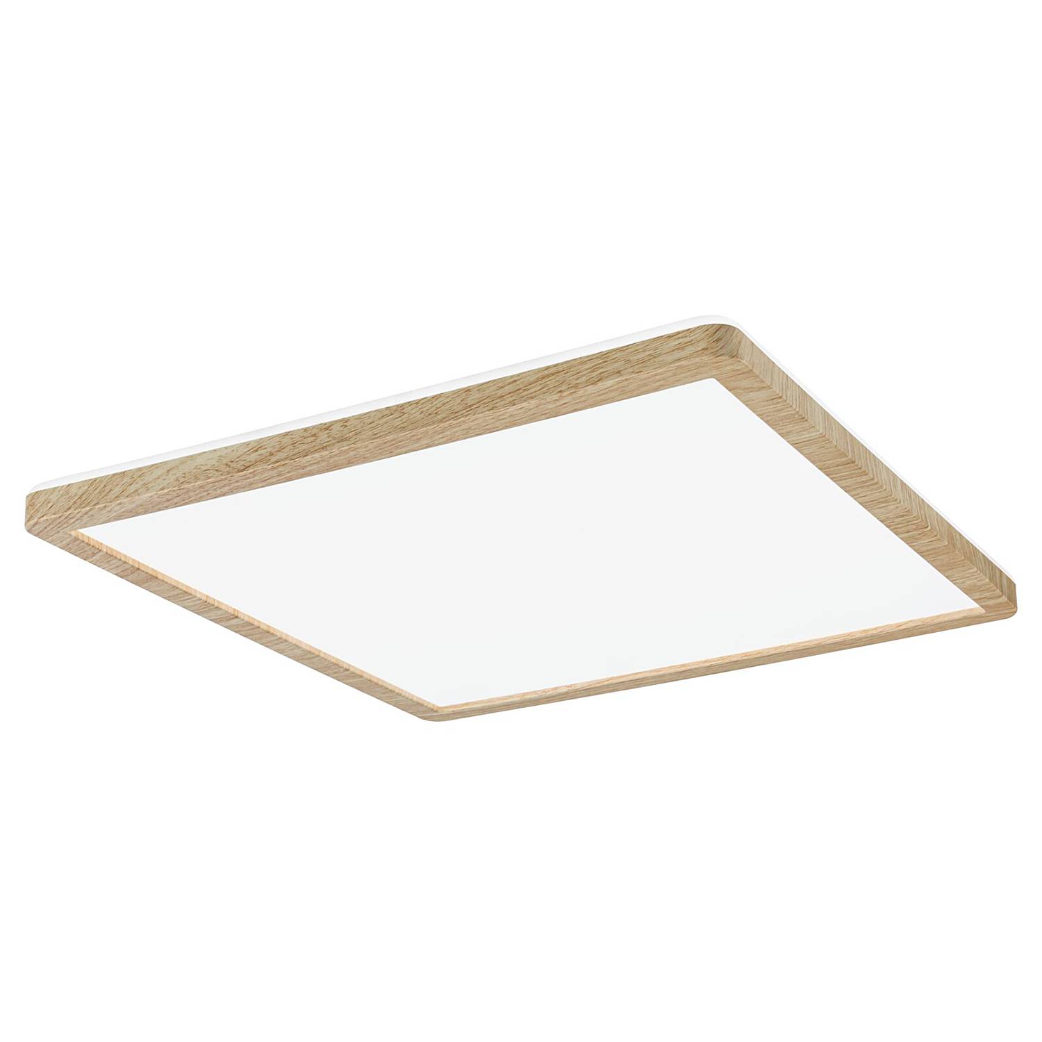 Atria Shine LED-Deckenleuchte Oak Kunststoff / Eiche Optik Braun 1-flammig Universalweiß