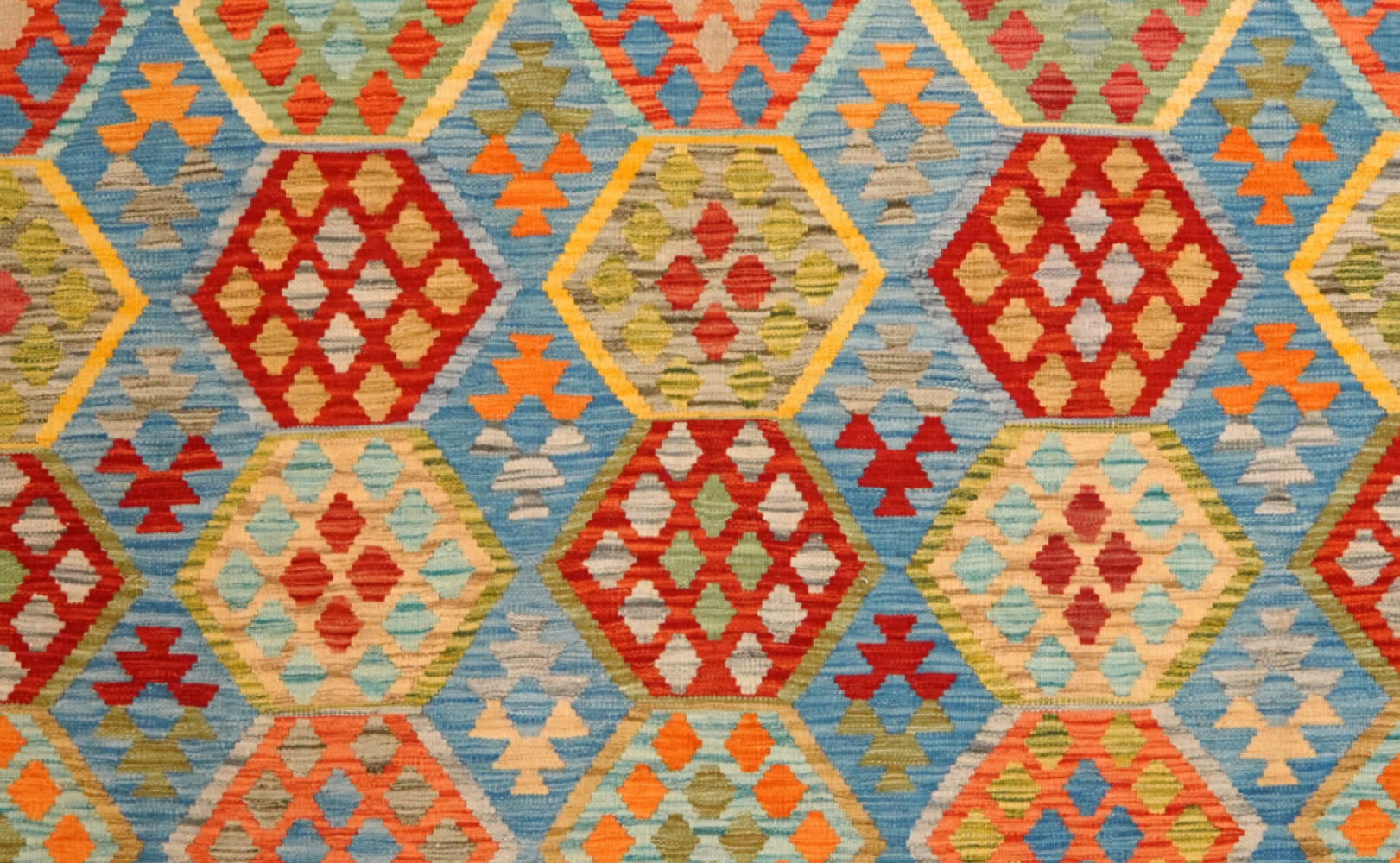 Kilim Amina Wool Multicolored